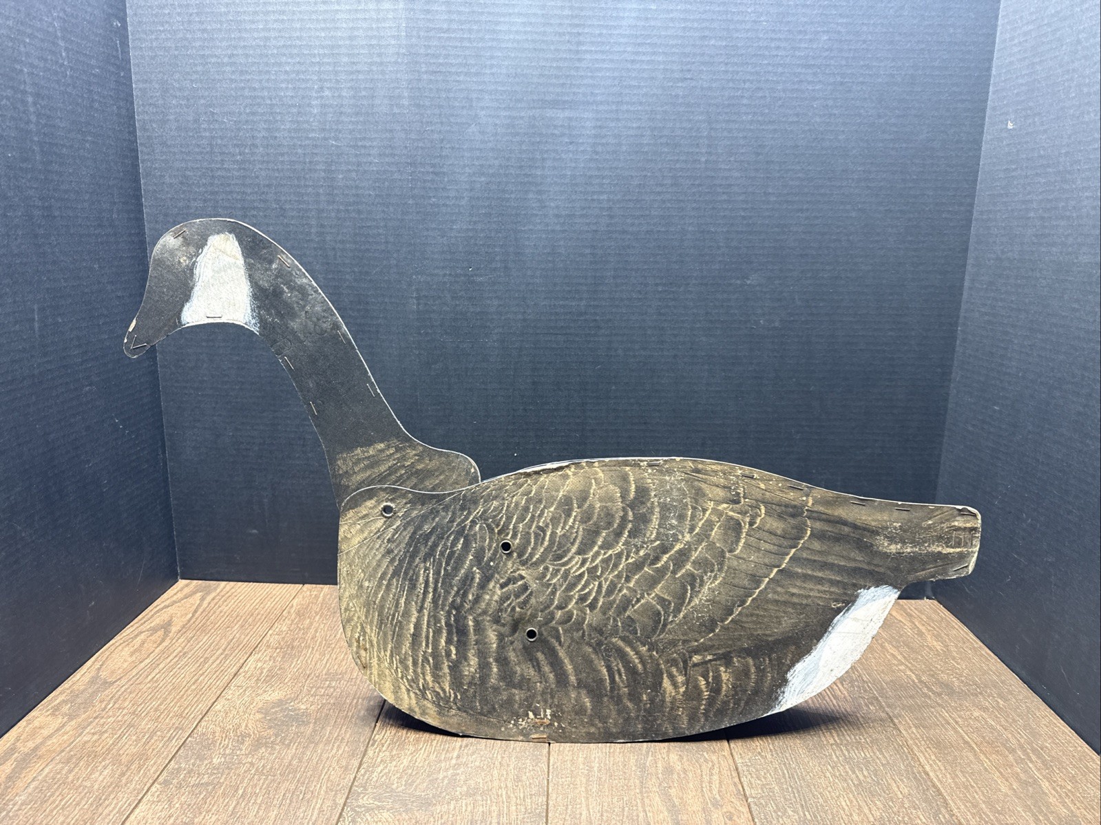 Antique Original Set of Folding Johnsons Goose Decoys, circa 1940 in Canvas Bag