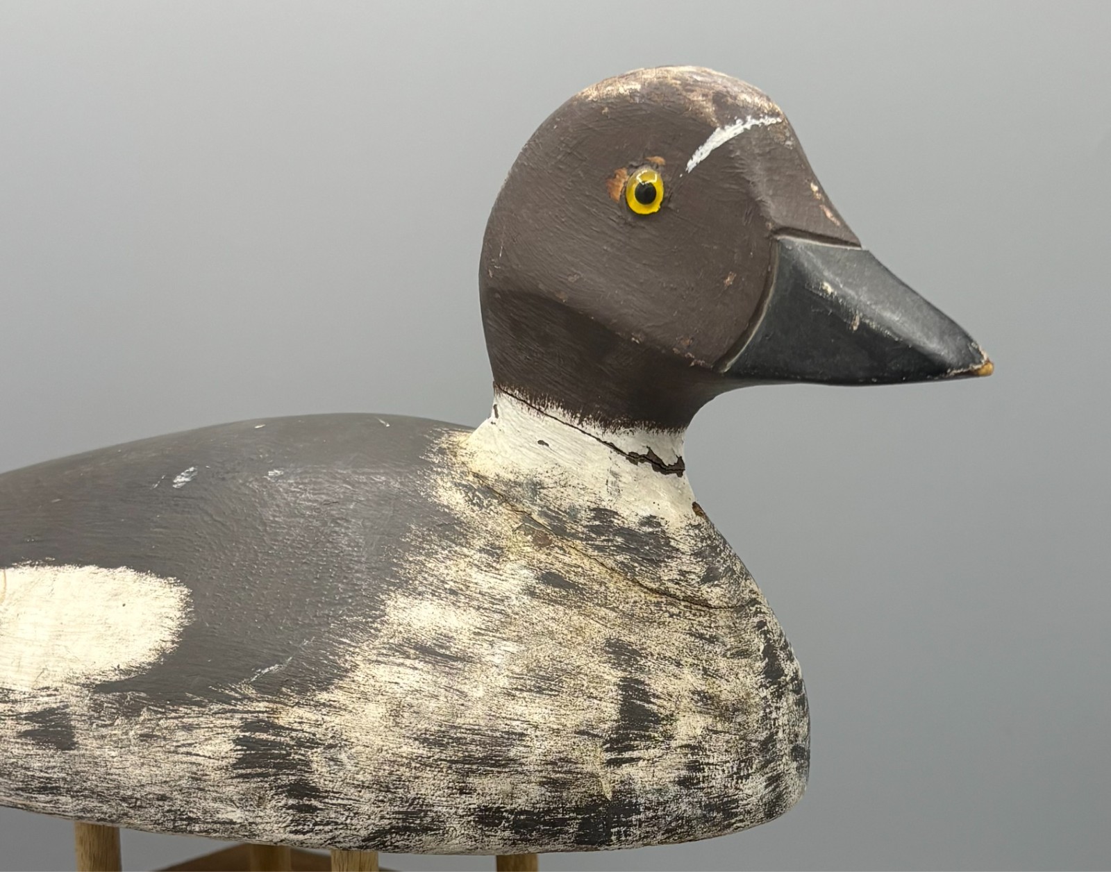 *ORIGINAL PAINT* GOLDENEYE HEN VINTAGE DUCK DECOY LAKE CHAMPLAIN(?)/NOVA SCOTIA?