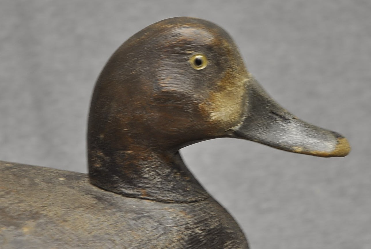 BEN SCHMIDT RED HEAD HEN duck decoy HUNTING CONDITION ORIG. PAINT AGE CRACKS