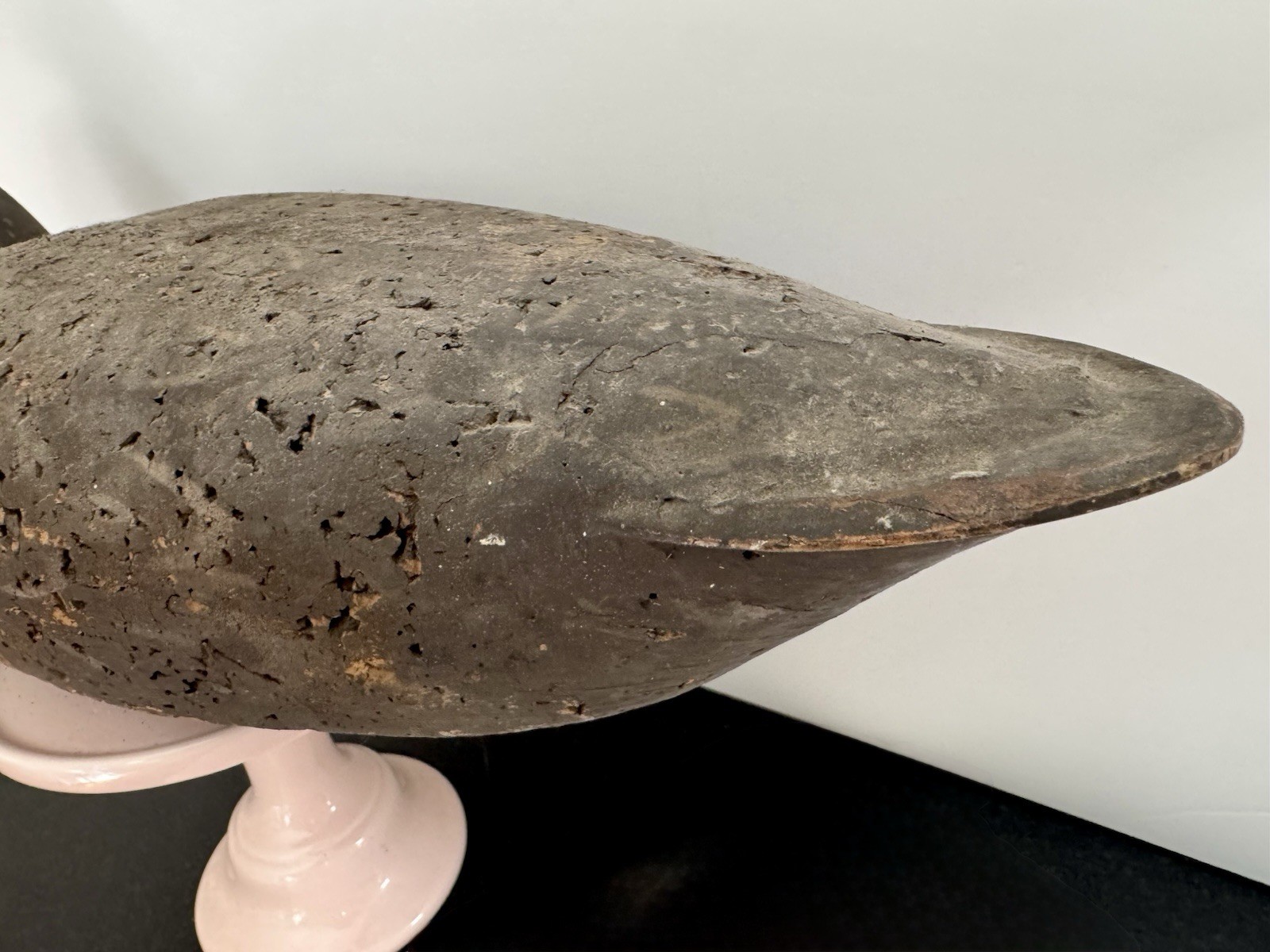 Vintage Cork Mallard George Soule Decoy? Glass Eyes Wood Head 1950s- 60s 21 Inch