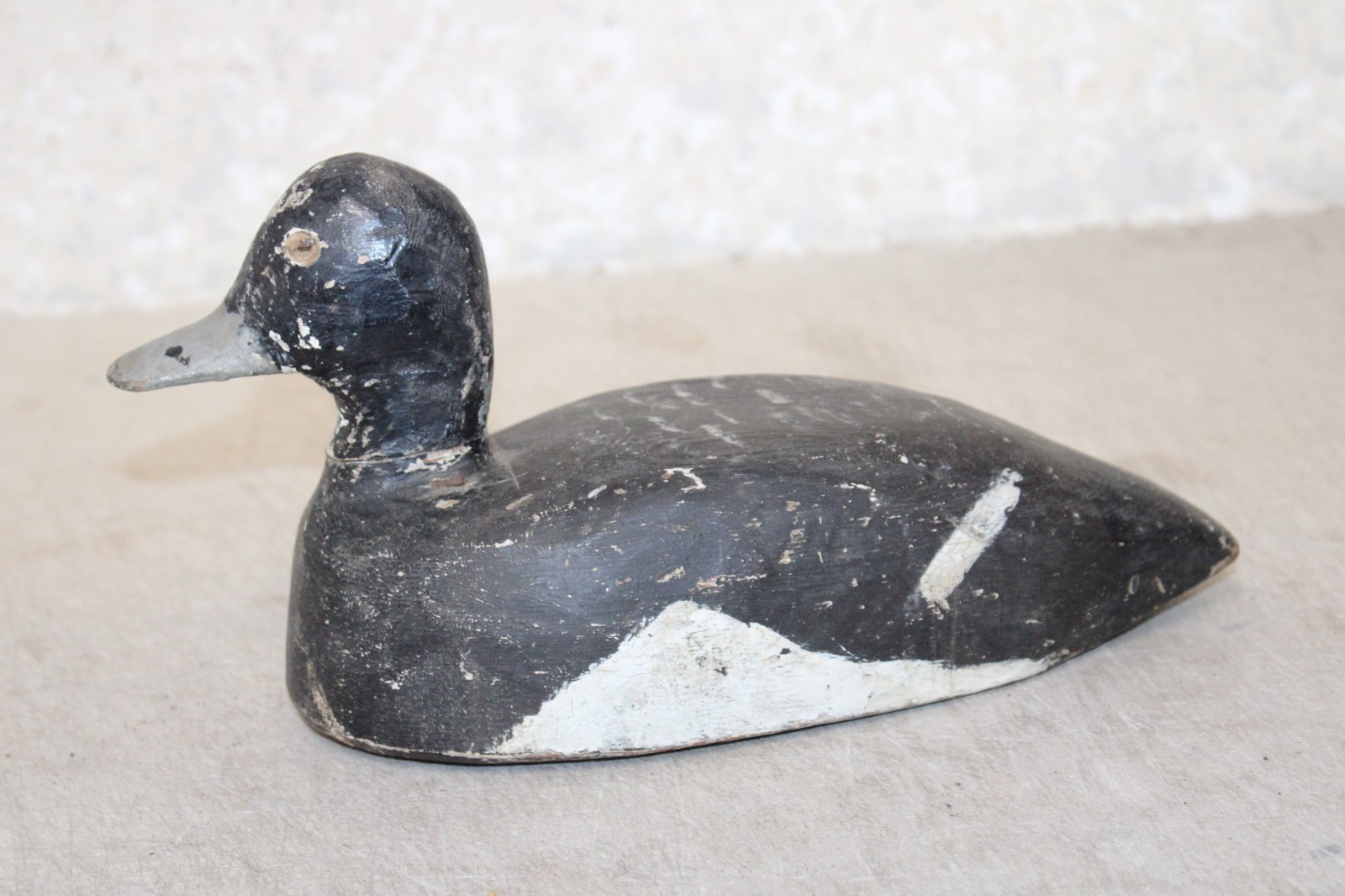 Vintage Wooden Duck Decoy Antique Solid Body Wood Removable Head NS