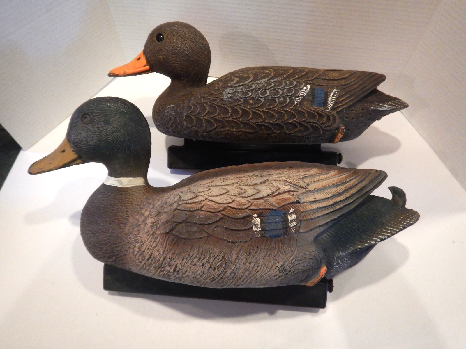 Vintage Flambeau Mallard Drake & Hen Duck Decoy Cabin Decor USA (L23)