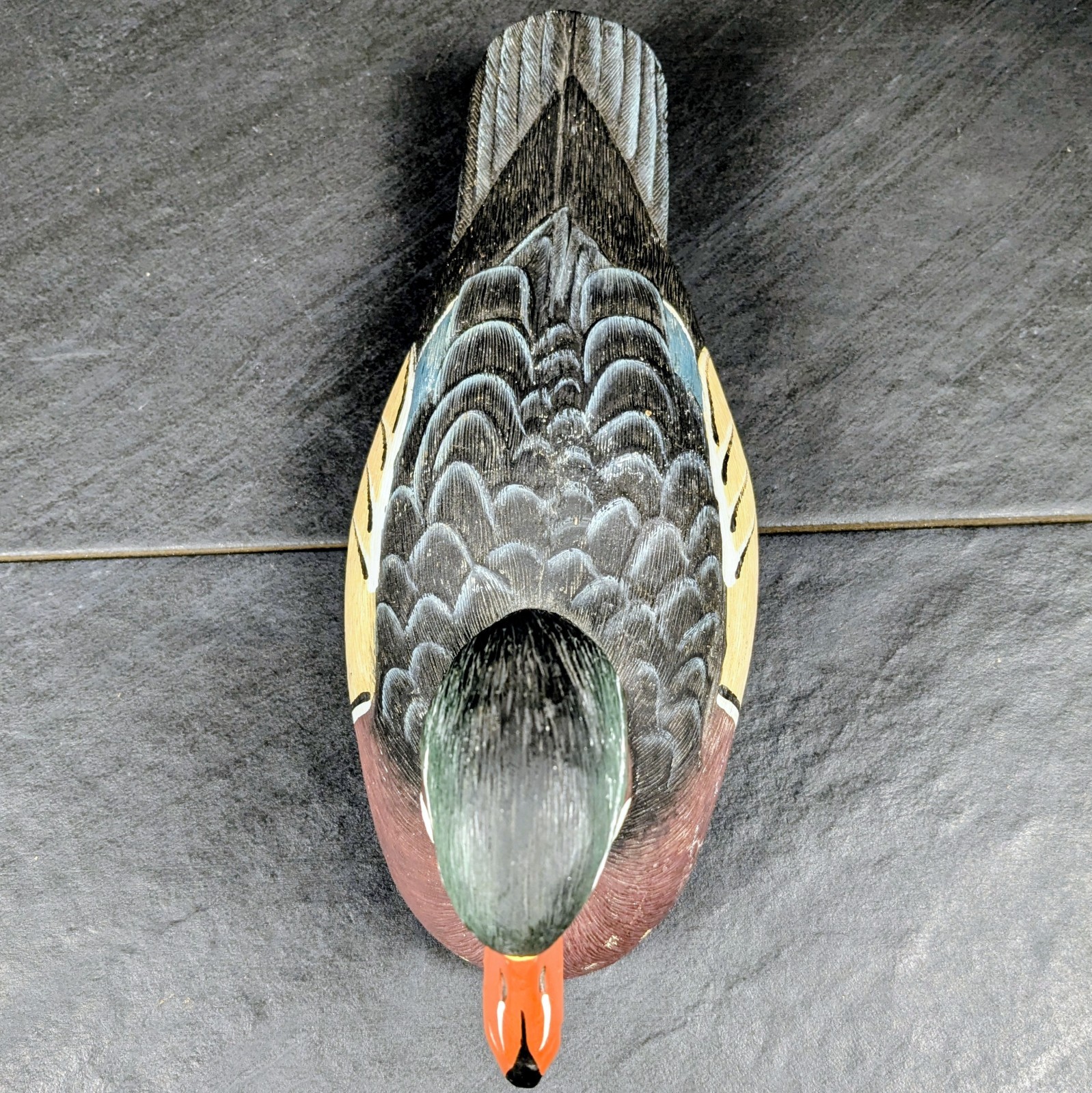 Vintage Signed Wood Duck Drake Decoy 1988 S Stilley Folk Art Duck