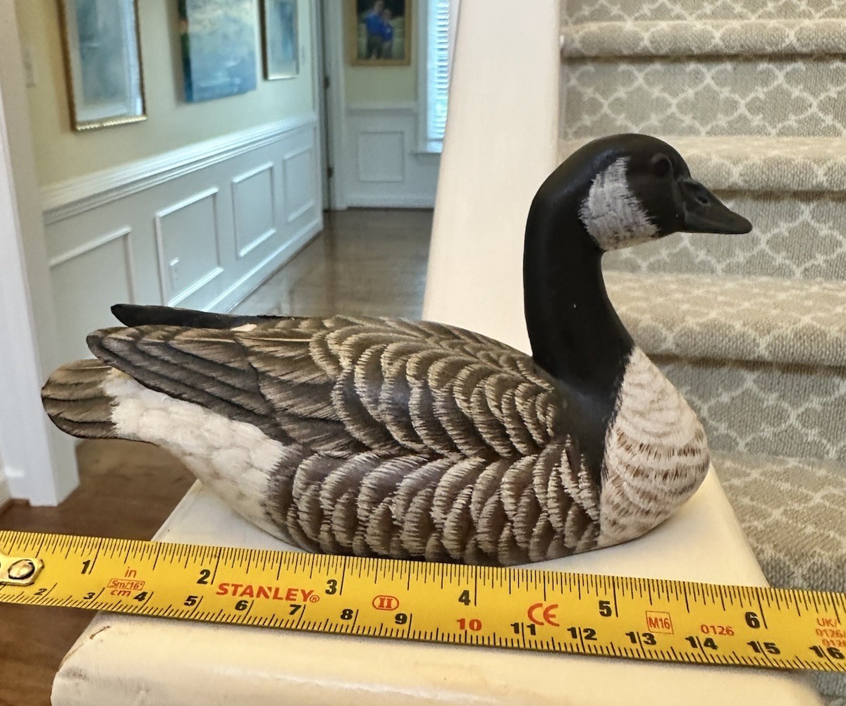 Vintage Canada Goose Miniature Decoy Hand Carved Wood Folk Art Ward Style Rare