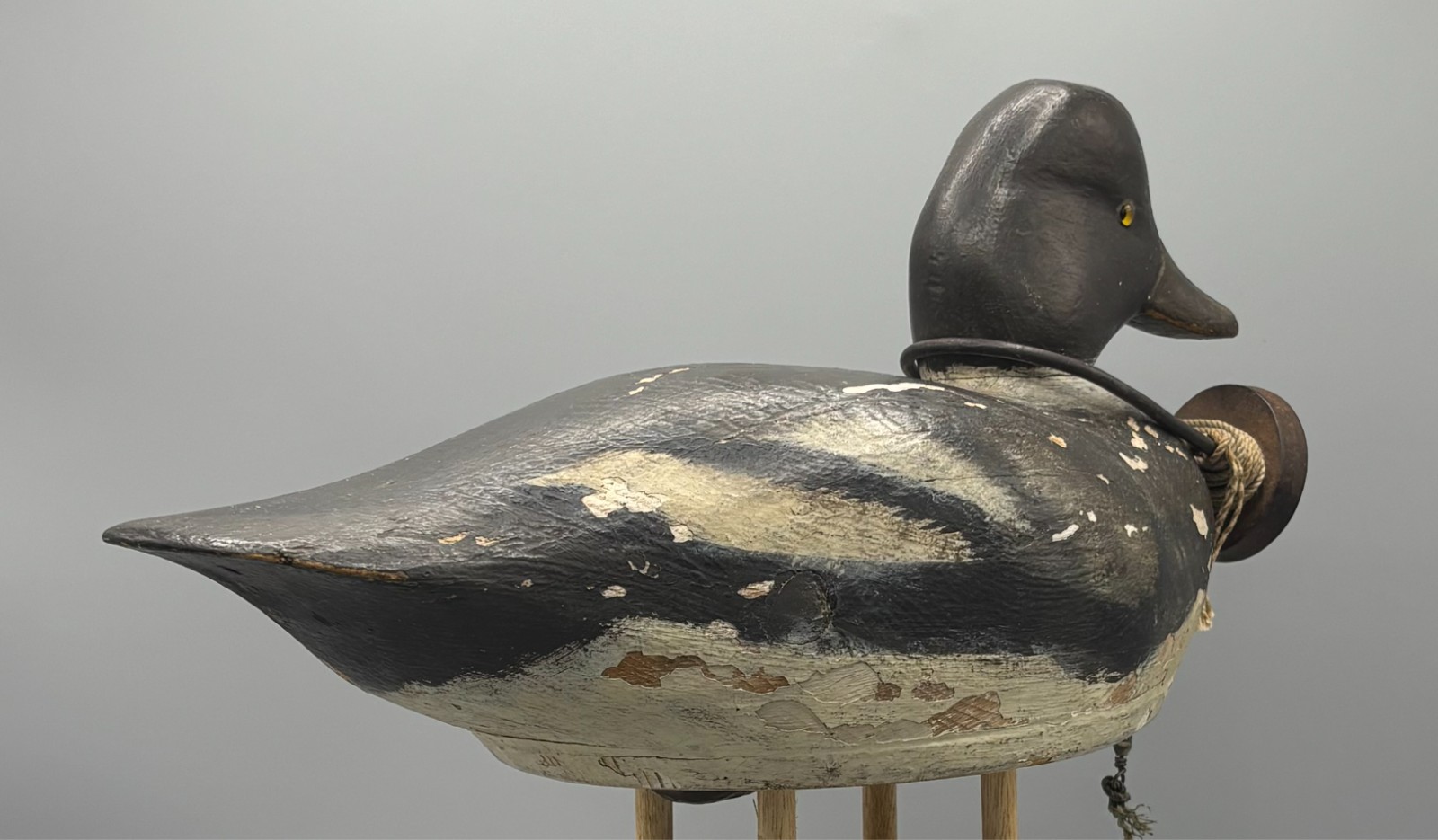 **EARLY*ALEX BAY/CLAYTON NY GOLDENEYE ANTIQUE DUCK DECOY *MOSTLY ORIGINAL PAINT*