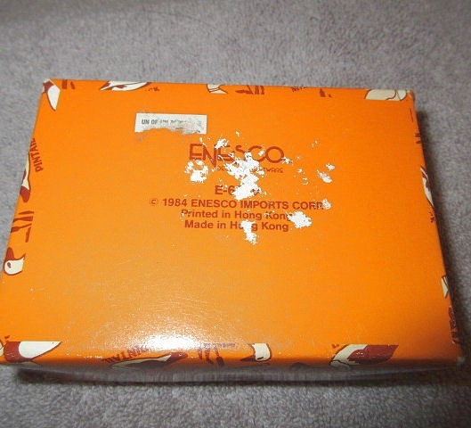 Vtg Mini Duck Decoy With Shadow Box 1984 Enesco Goldeneye Hand Painted 80s NEW