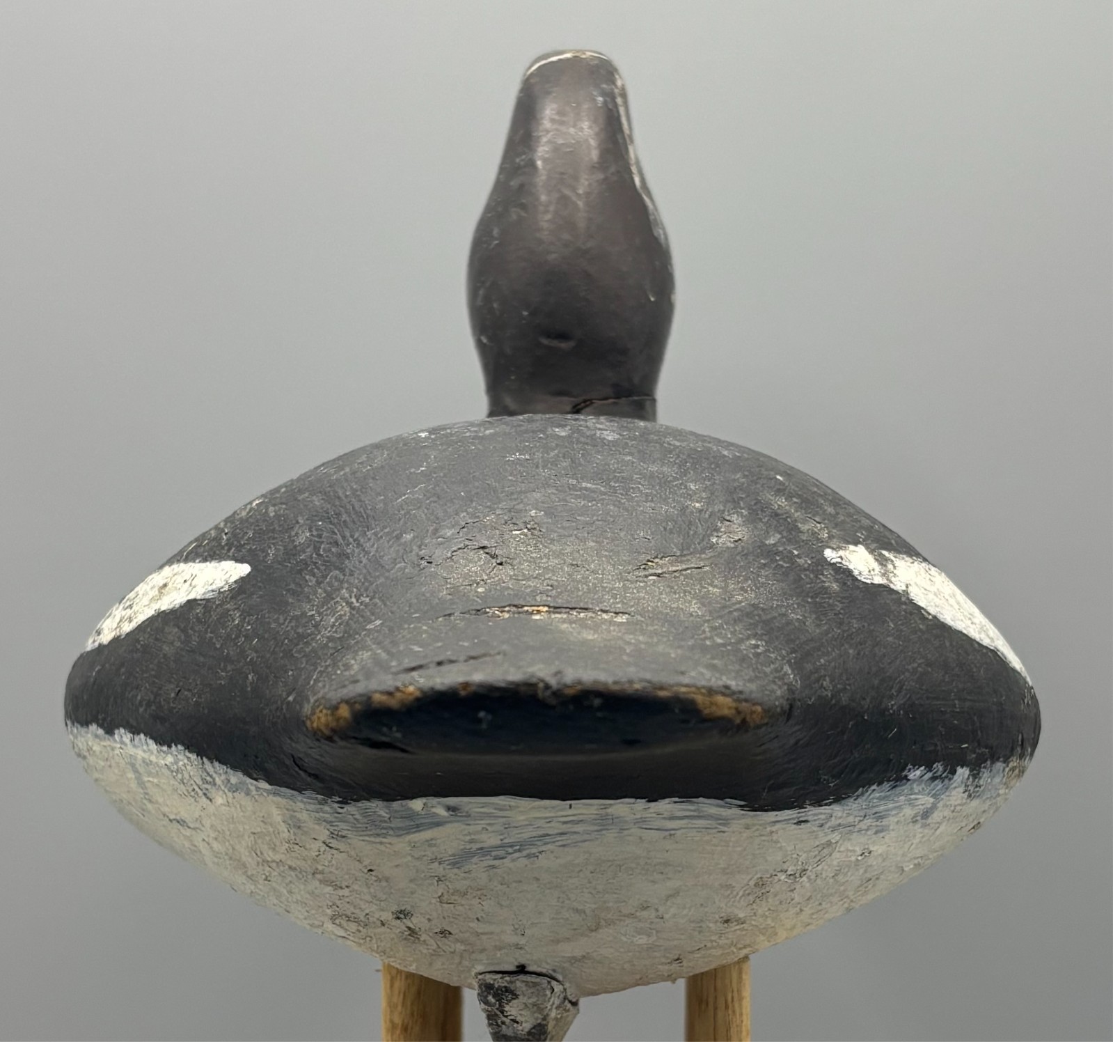 EARLY LAKE CHAMPLAIN (?)* GODENEYE HEN VINTAGE DUCK DECOY *KEEL-LIKE BALLAST*