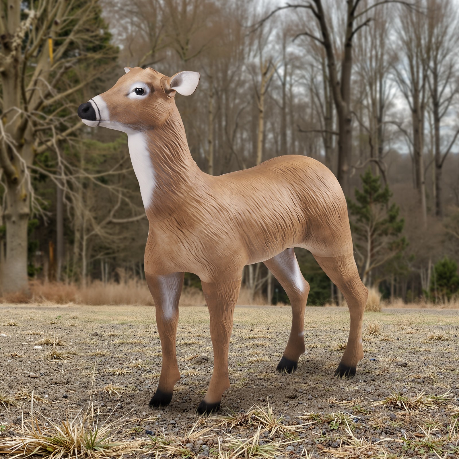 Uimoso Realistic Outdoor Deer Decoy with Foldable Legs for Hunting, 1-Pack