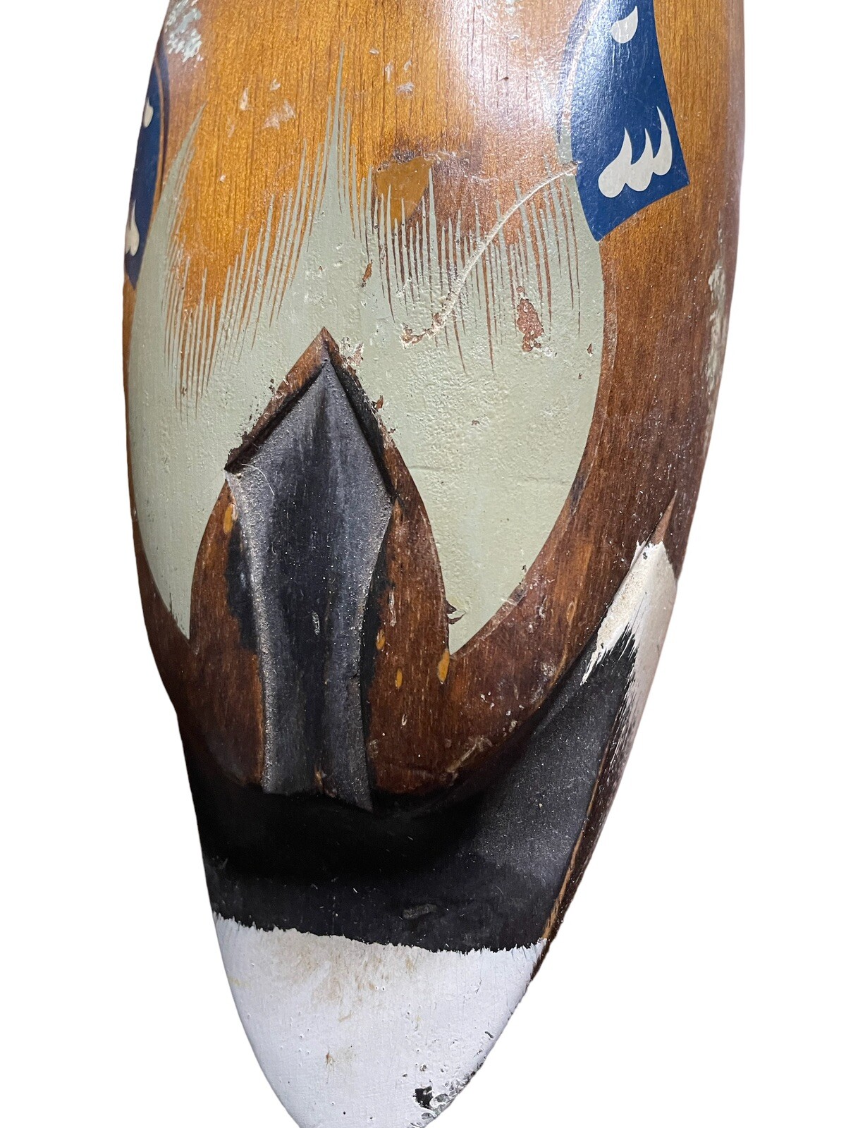 Duck Decoy 14″ Painted Wood Folk Art Hunting Cabin Decor Vtg