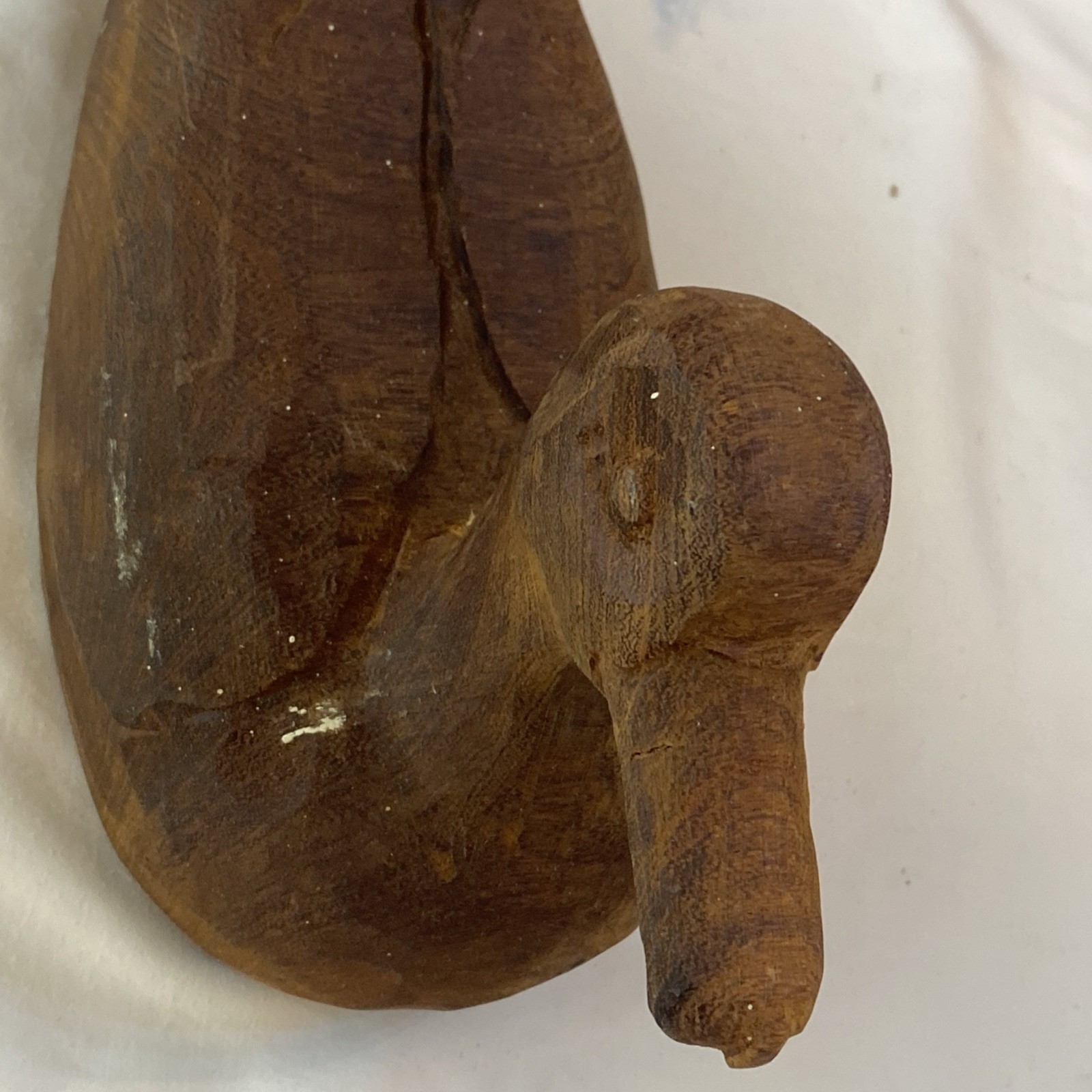 PRIMITIVE CARVED SOLID WOOD DUCK LIFE SIZE 15” WEIGHTS 5 POUNDS ONE OF A KIND