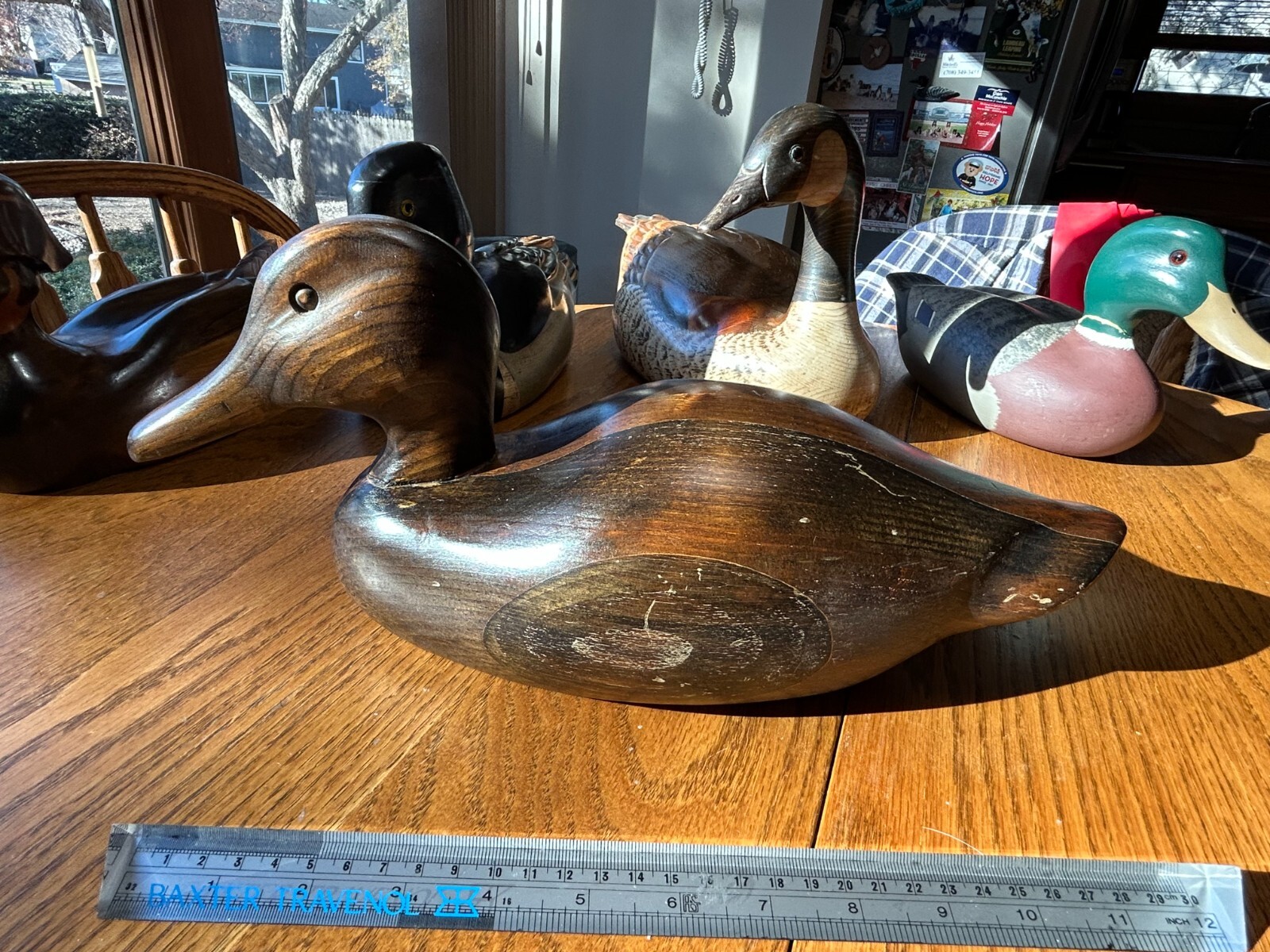 Excellent Condition Vintage Hand Crafted Wood Wooden Duck Decoy Folk Art