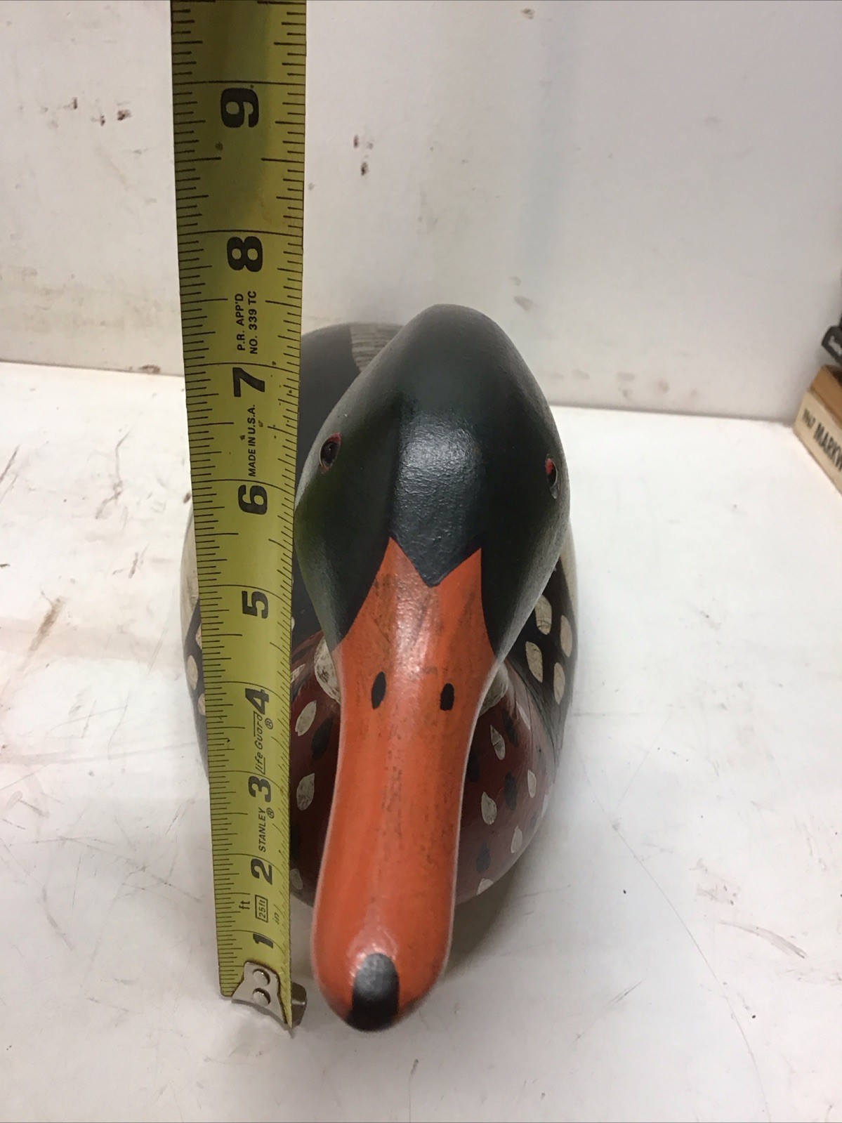 Red-breasted Merganser Drake Duck Decoy 20” Long Excellent Condition