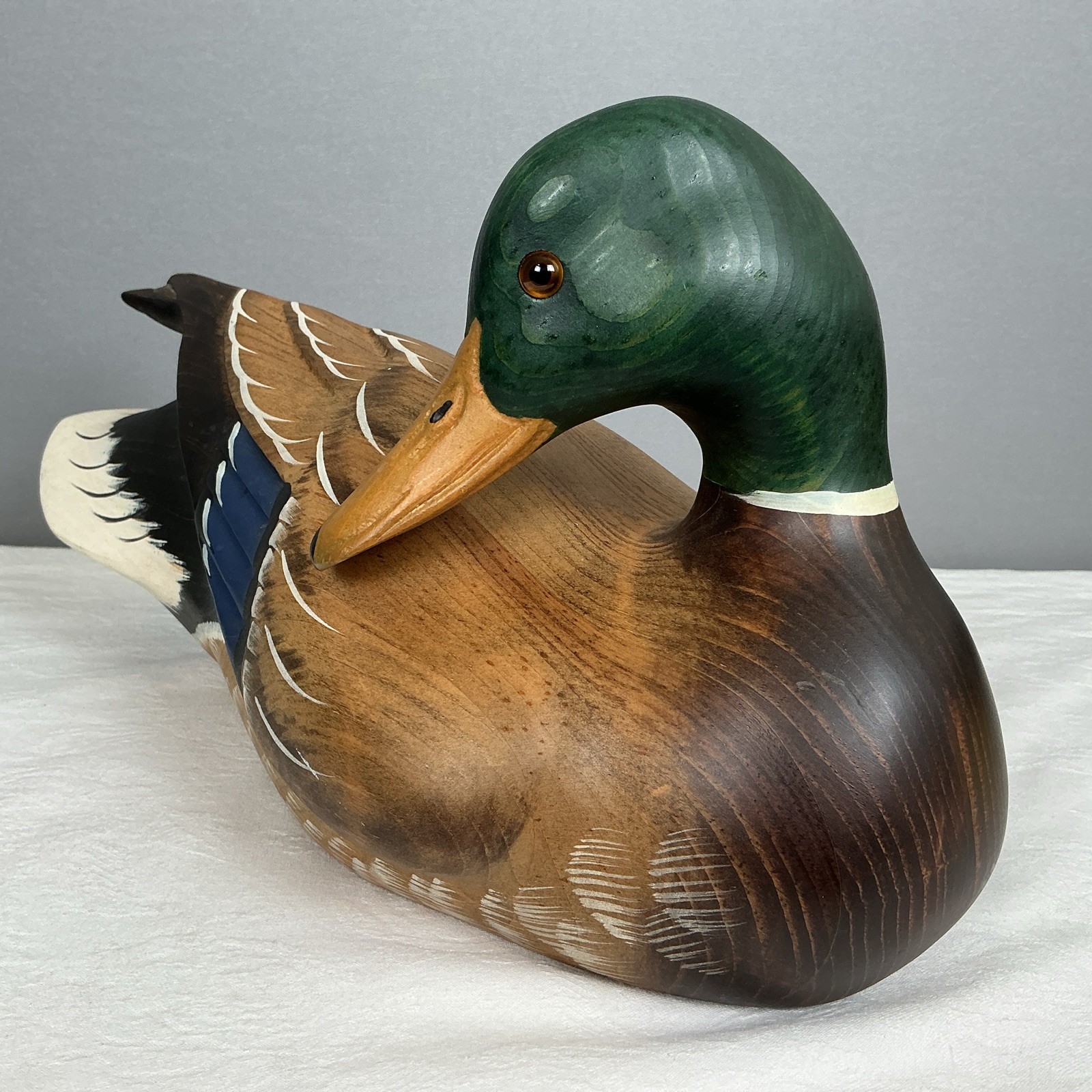 Vintage K.W. White Ducks Unlimited Mallard Duck Decoy Signed Numbered