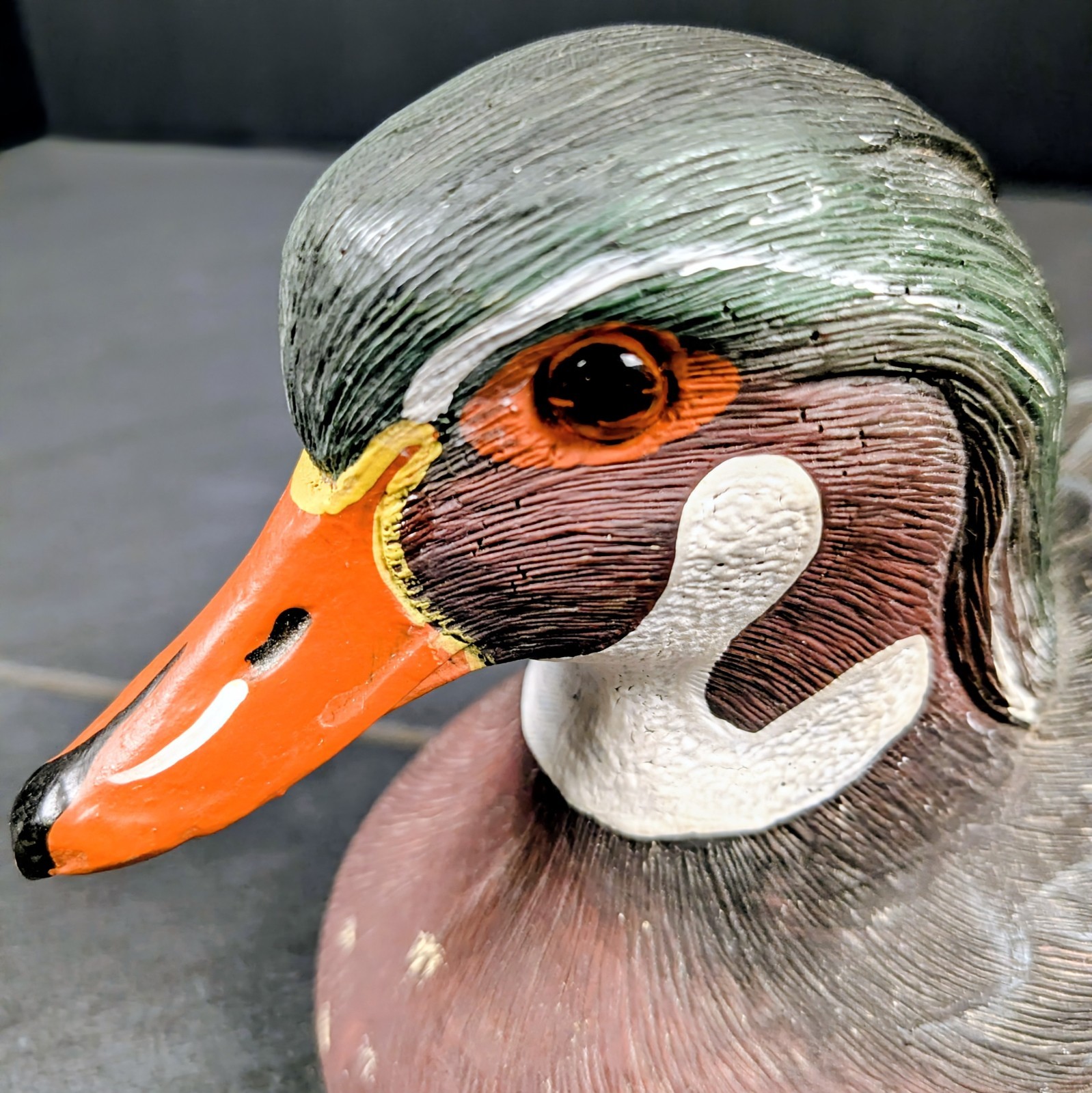 Vintage Signed Wood Duck Drake Decoy 1988 S Stilley Folk Art Duck