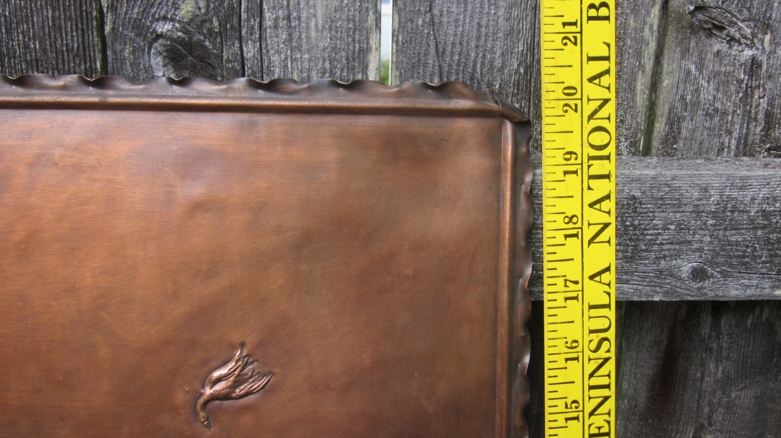 VINTAGE COPPER WALL PLAQUE DUCK HUNTING DECOY SHOTGUN SHOREBIRD SHOOTING SHELL