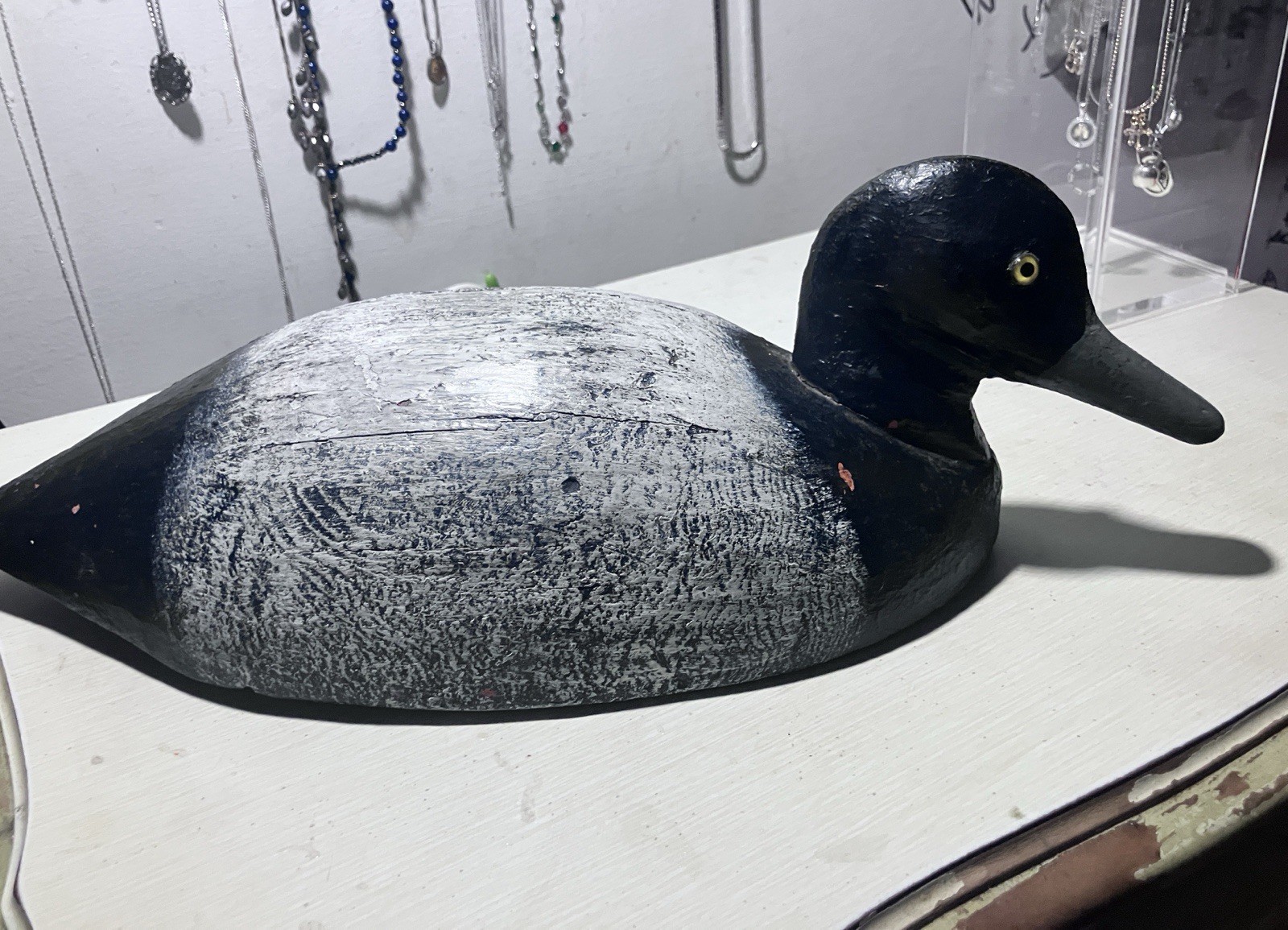 Hall Blue Bill Wood Duck Decoy Solid Body Antique Vintage ca. 1930
