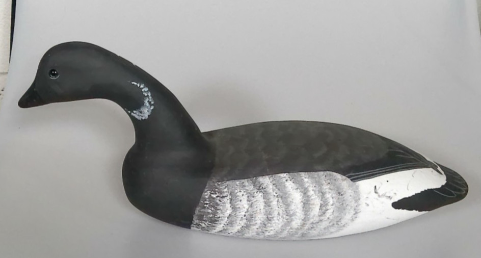 Signed AJ Birdsall Goose Decoy Wood Carved Canada Goose Folk Art Duck Hunting