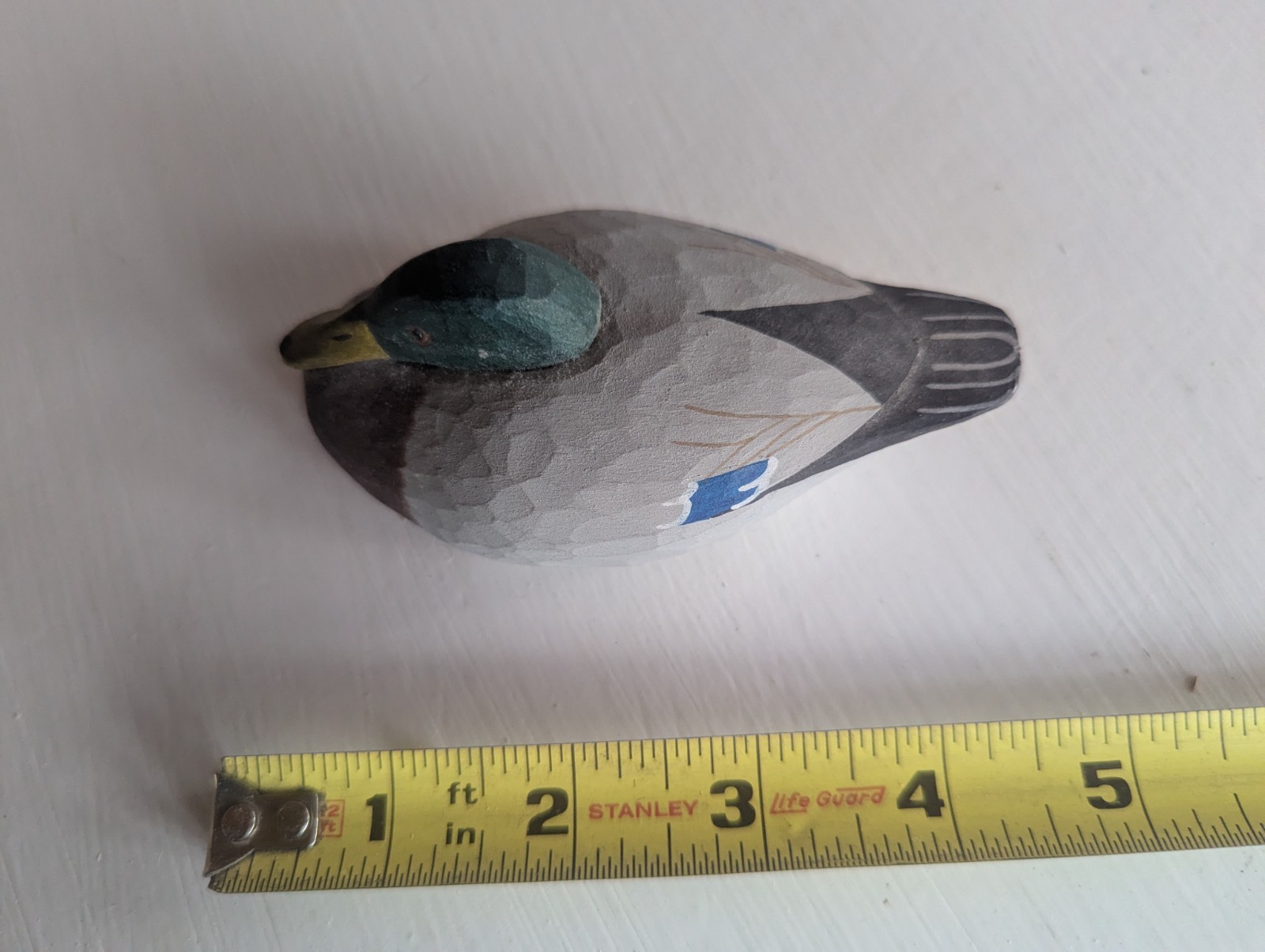 Carved Wood Duck Decoy Mallard Drake 1978 Signed by Ron Kennedy