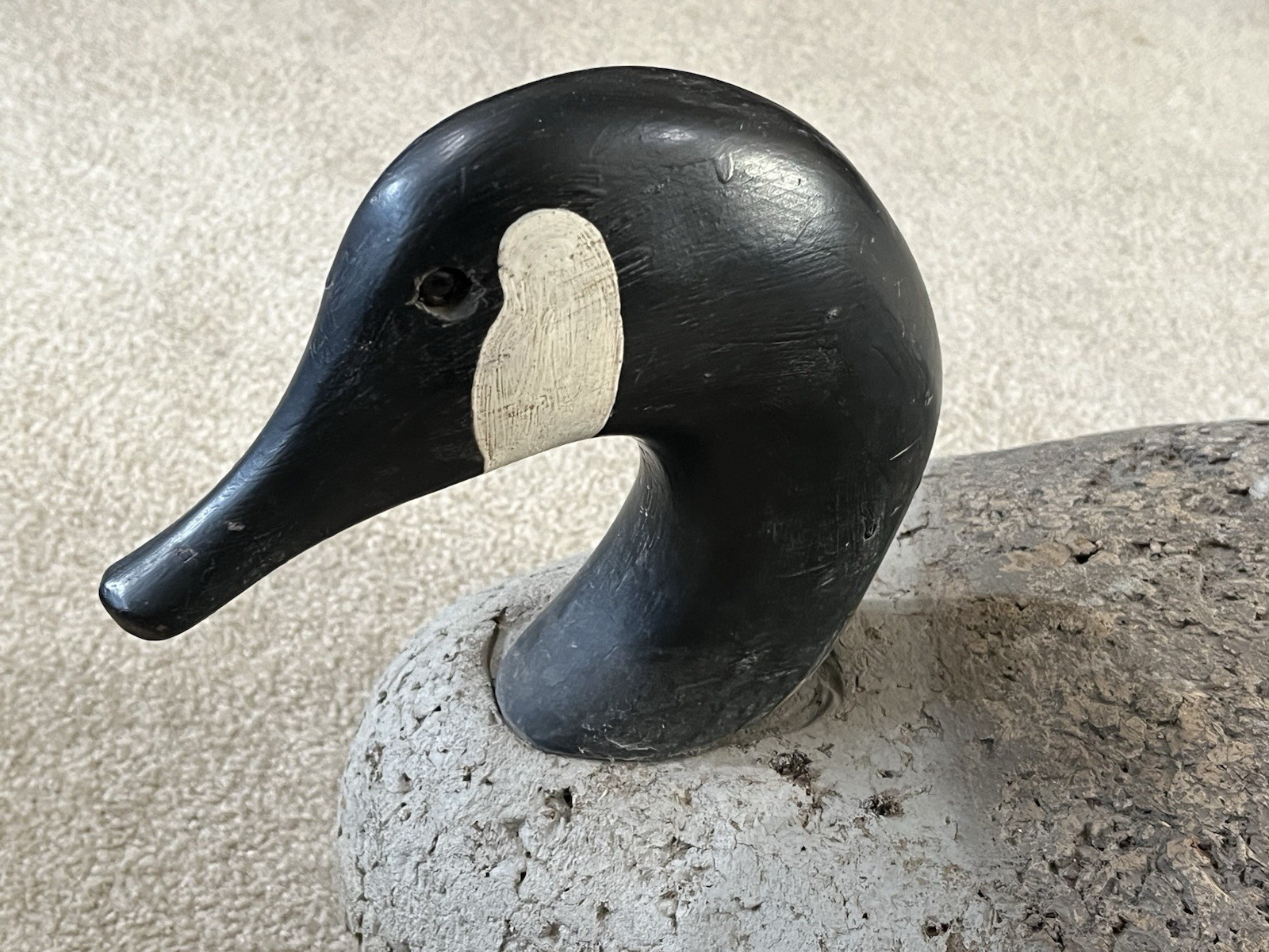 Vintage 24″ Cork Body Canada Goose Decoy by Harold Haman Middletown DE