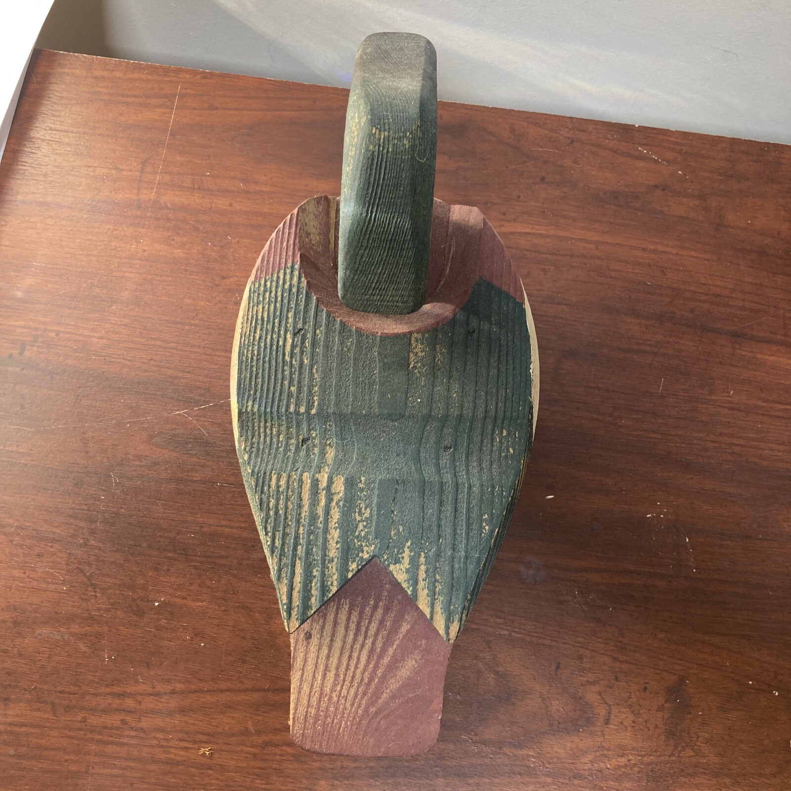 Primitive Solid Body Decoy, Swivel Head Distressed Hand Made East Greenwich RI