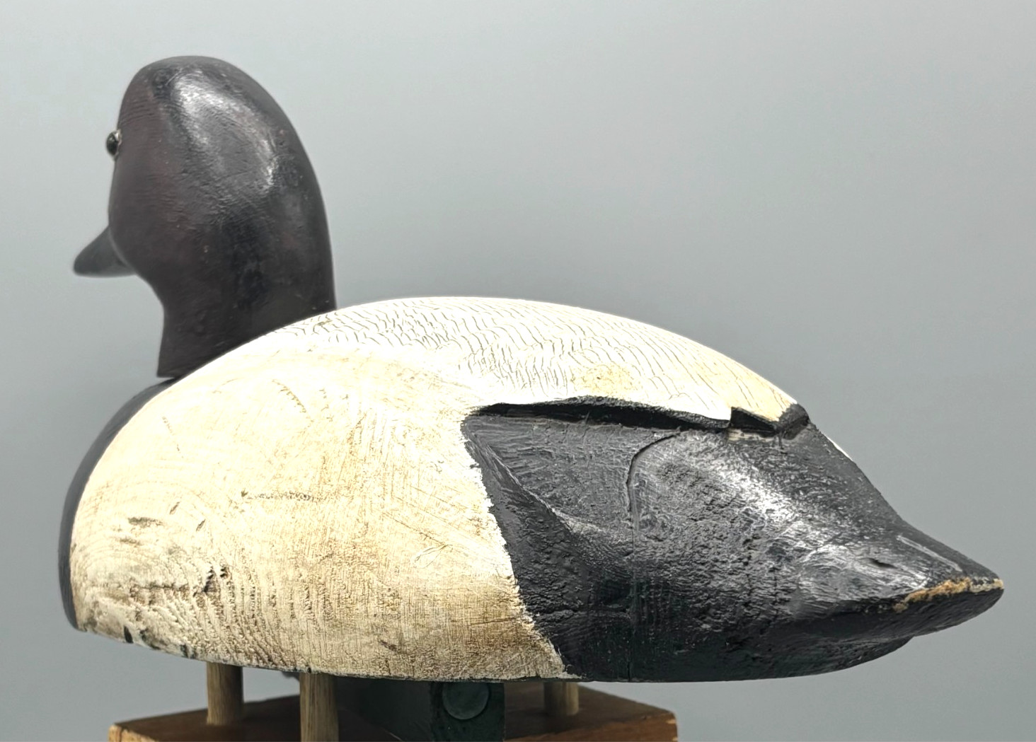 ***UNUSUAL*** CANVASBACK DRAKE ***ORIGINAL PAINT & HEAD TURNING MECHANISM/KEEL*