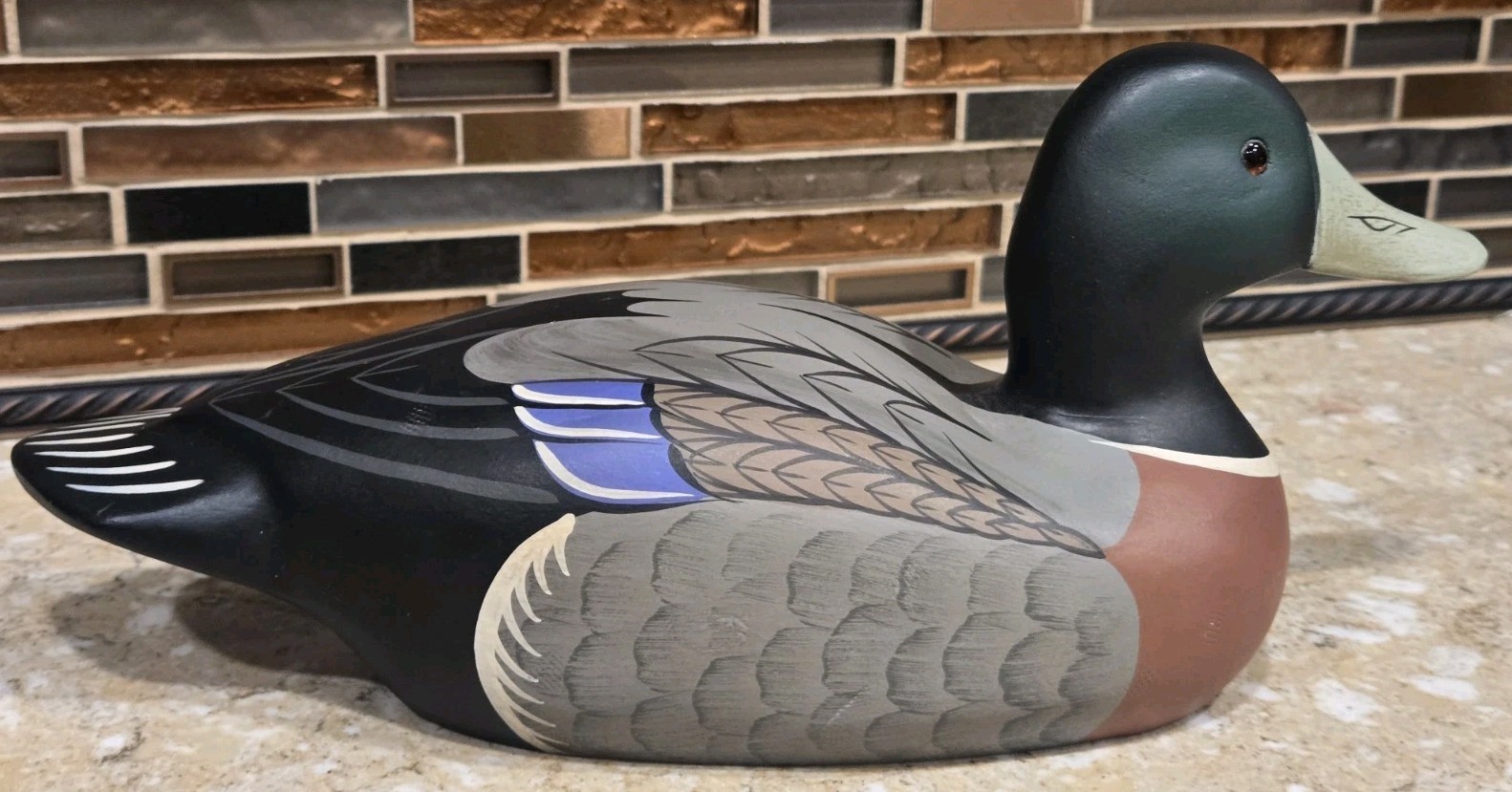 Vintage Boyds Classic Mallard Drake Duck Decoy Carved Wood SIGNED WEAVER 80-87