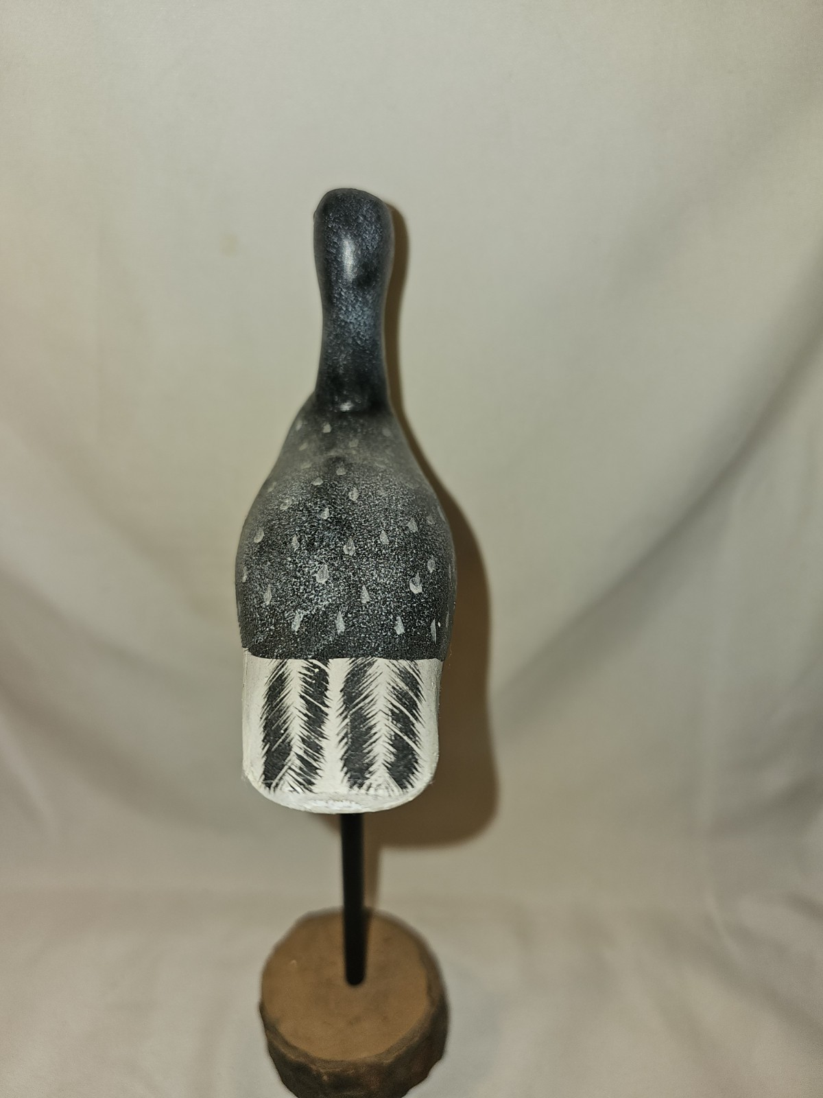 Artisan Hand-Carved Wooden Shorebird Decoy – 7″ Primitive Folk Art Primitive