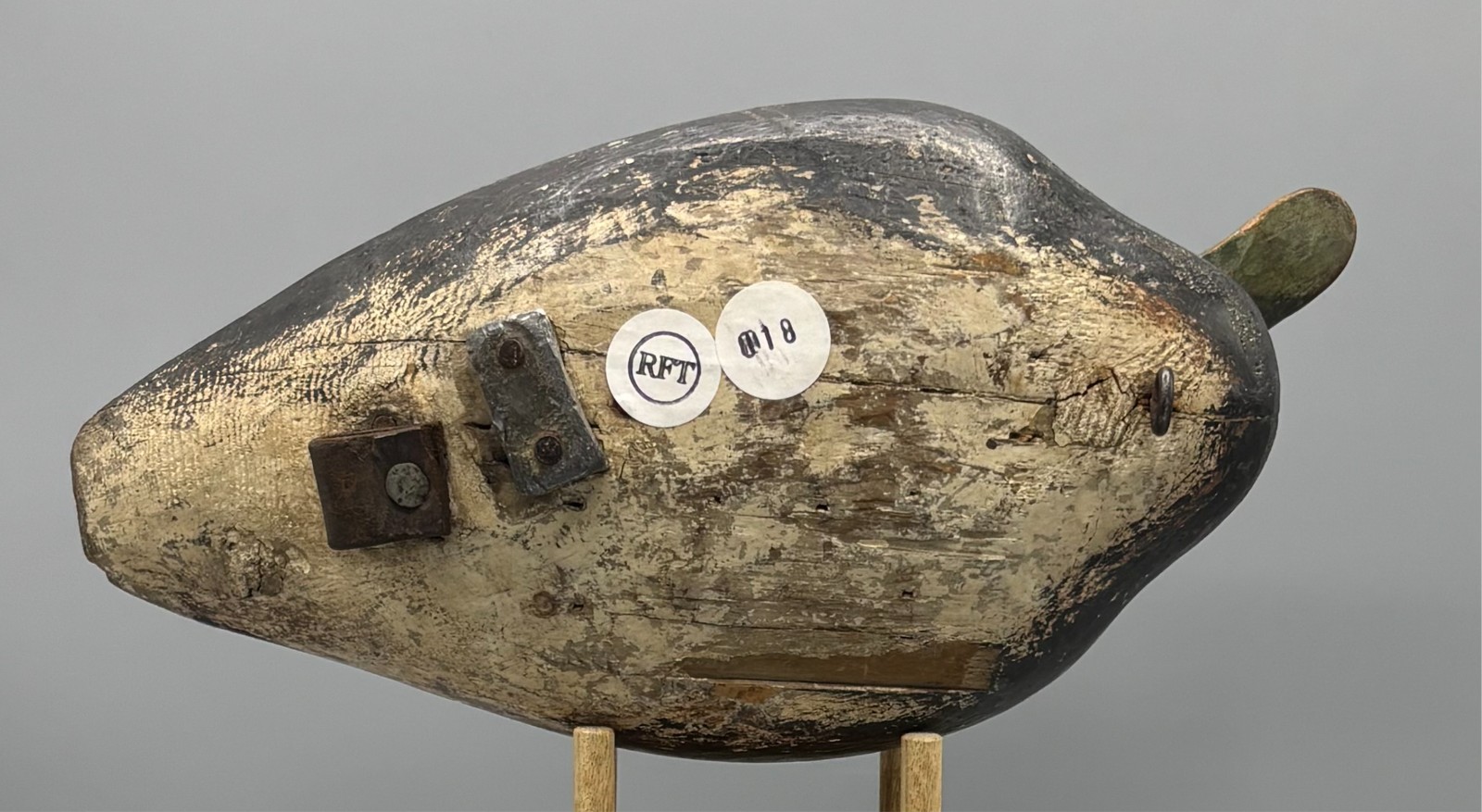 *QUEBEC* ORIGINAL PAINT *UNUSUAL* BLUEBILL ANTIQUE DUCK DECOY