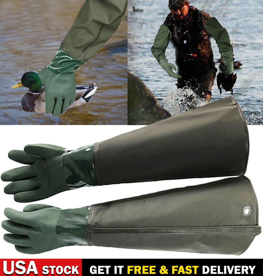 Shoulder Length Decoy Duck Gloves 28″ Waterfowl Heavy Duty Duck Hunting Access