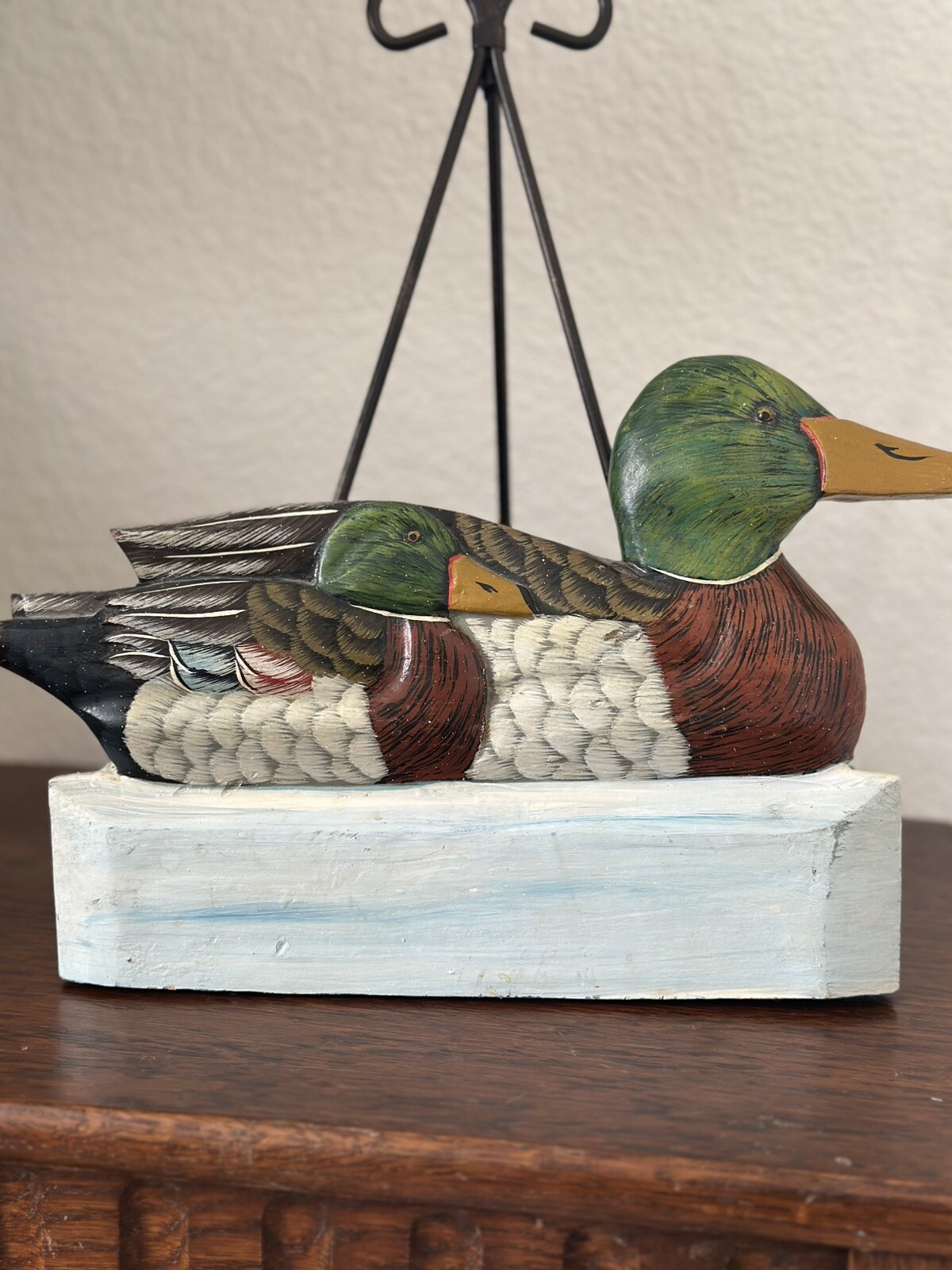 Vintage Wood Duck Drake Wall Hanging