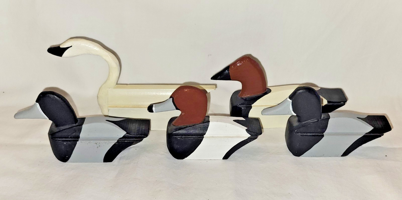 RARE Set of 5 Miniature DECOYS PINEY ISLAND GUN CLUB Currituck NC for Members