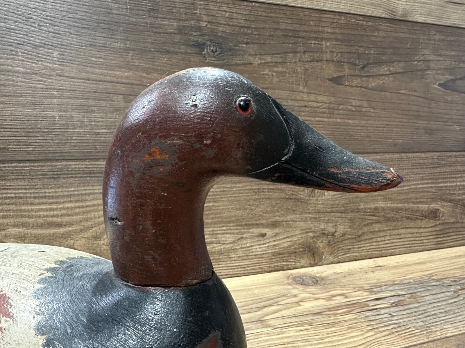 Antique Vintage Wood Duck Decoy **MASON** Canvasback Drake — CHESAPEAKE BAY