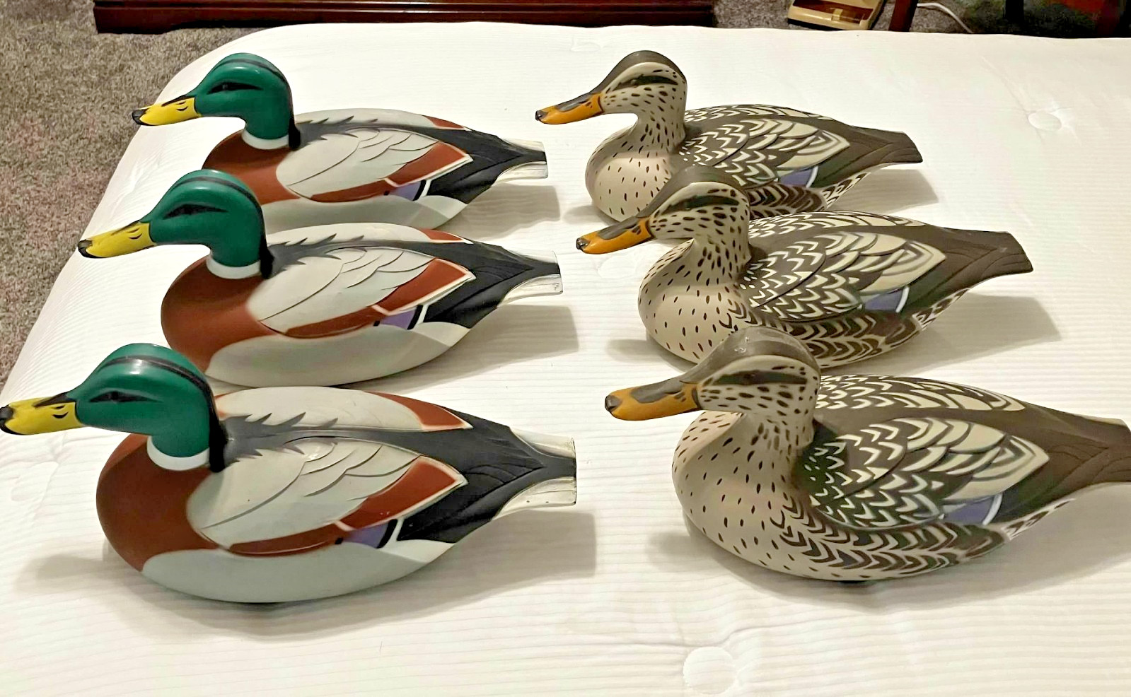 DECOYS X 6: ©1967 Victor D9 Mallard Decoy Hen/Drake Woodstream Co Lititz PA NEW