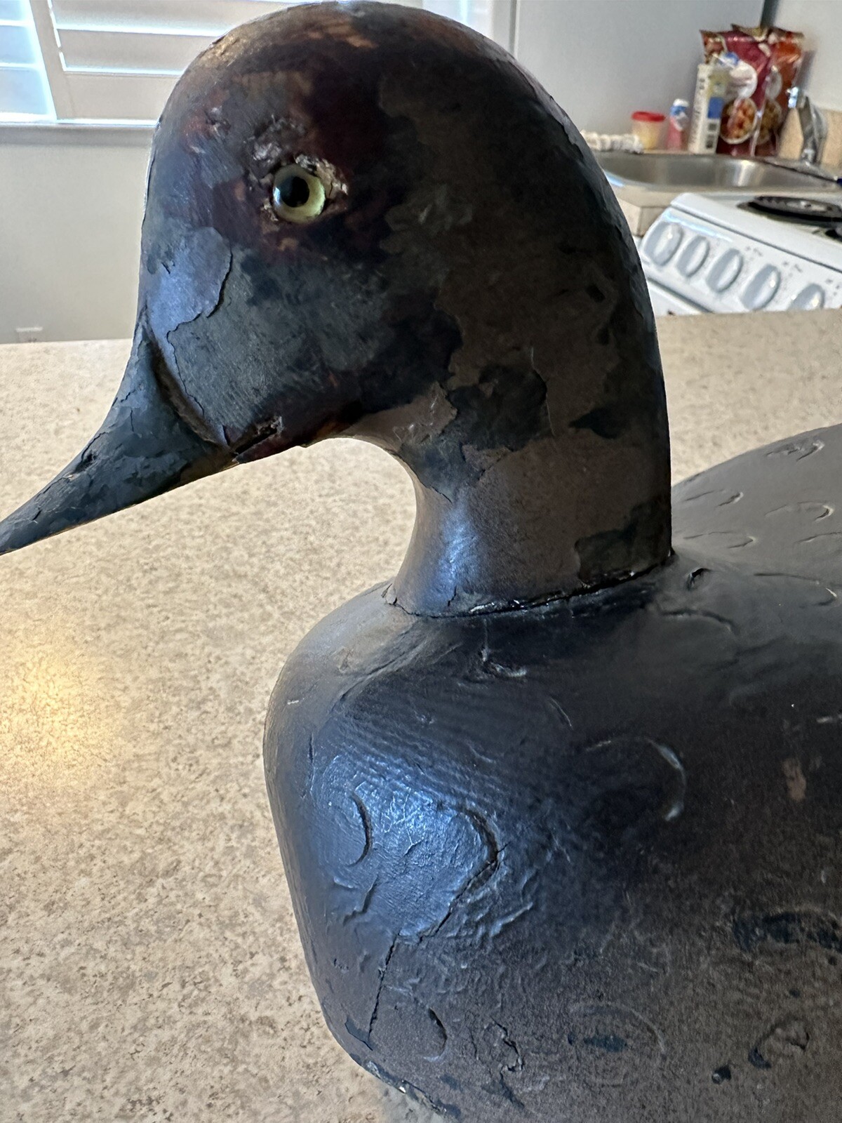 Vintage Wood Duck Decoy Antique Hand Carved Unsigned Unbranded