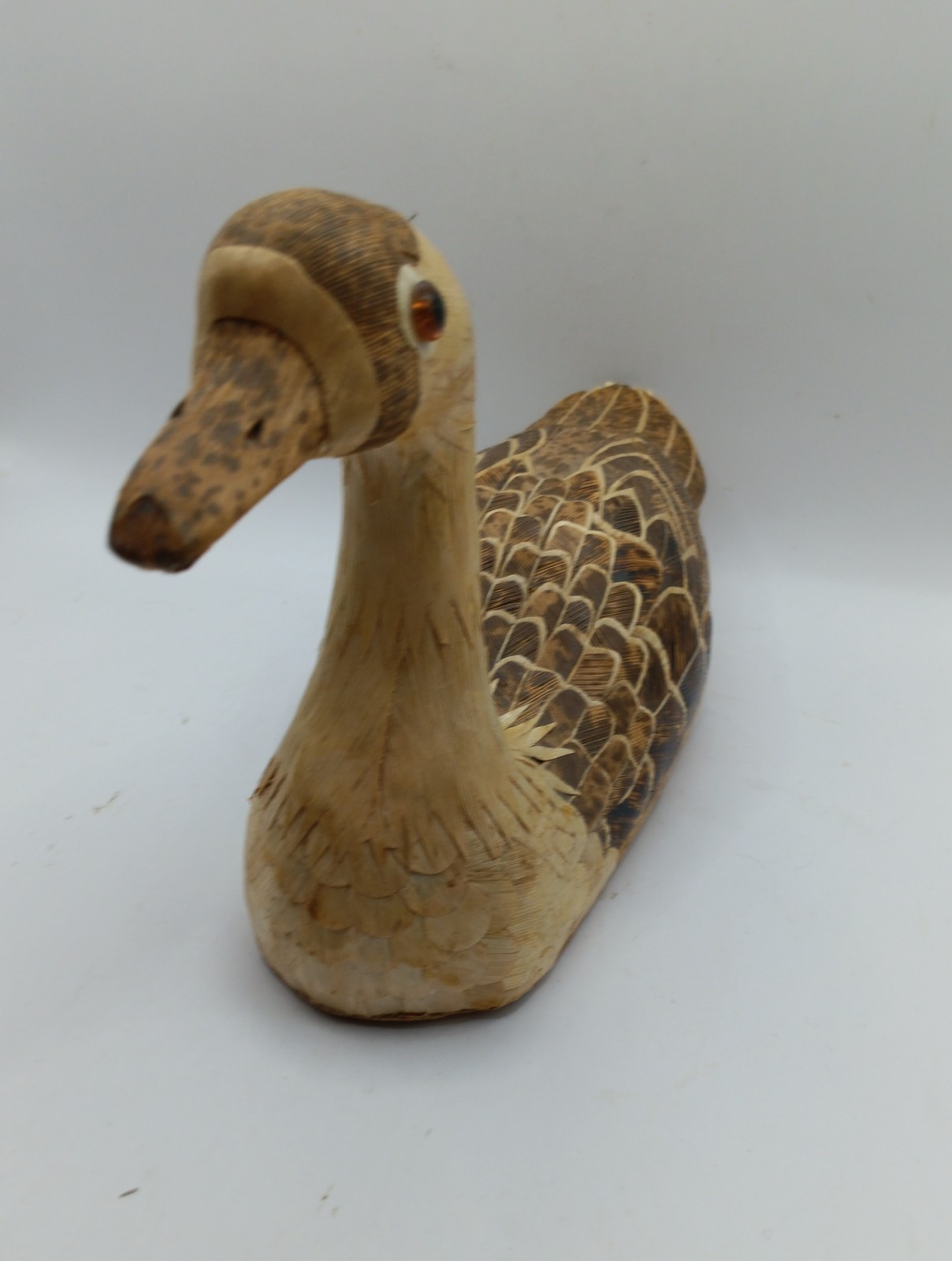 Vintage Cornhusk and Wood Duck Decoy Peoples Republic of China