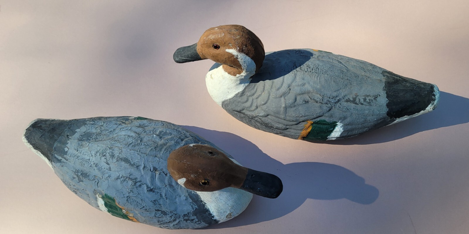 Vintage Victor Veri-lite paper mache Pintail Drake Duck Decoy Pair