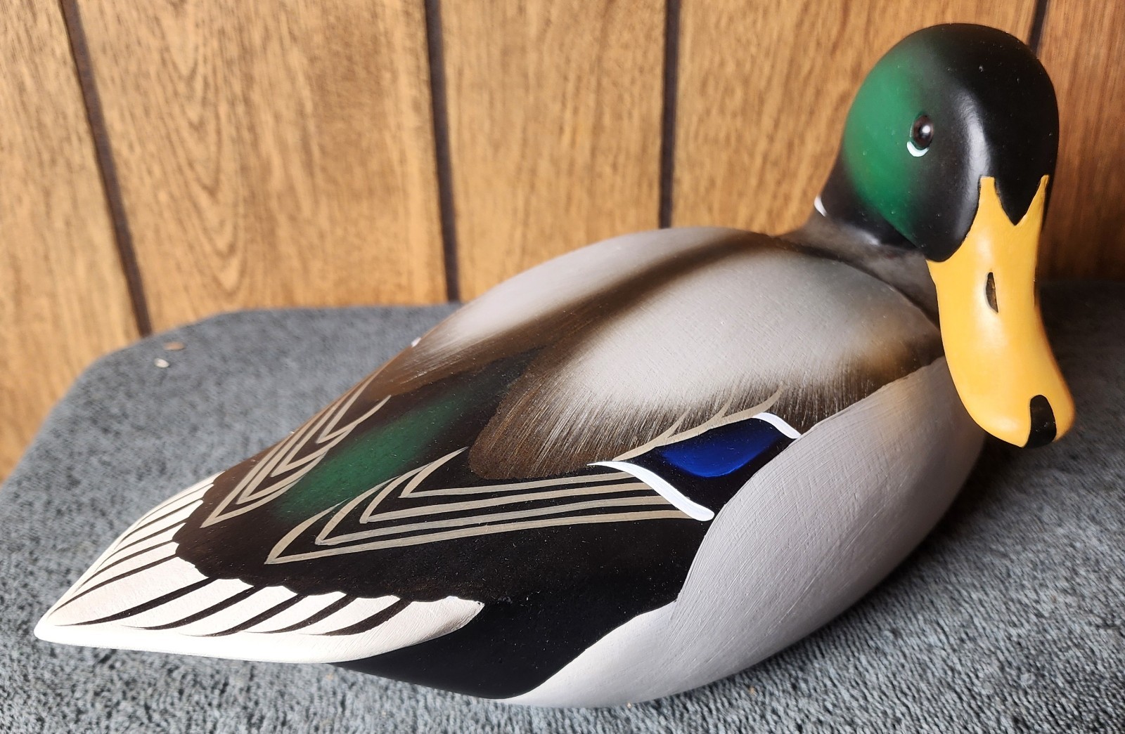 Bill Schauber Mallard Duck Decoy Signed 2003 Bird Chesapeake Bay VTG Maryland