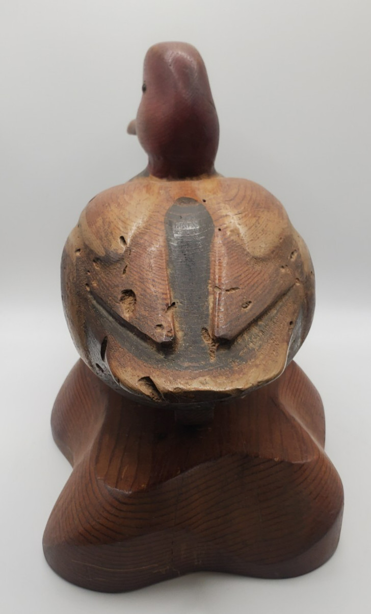 Vintage 1977 R.D. Lewis Hand Carved Wood Duck Decoy Signed 150/700
