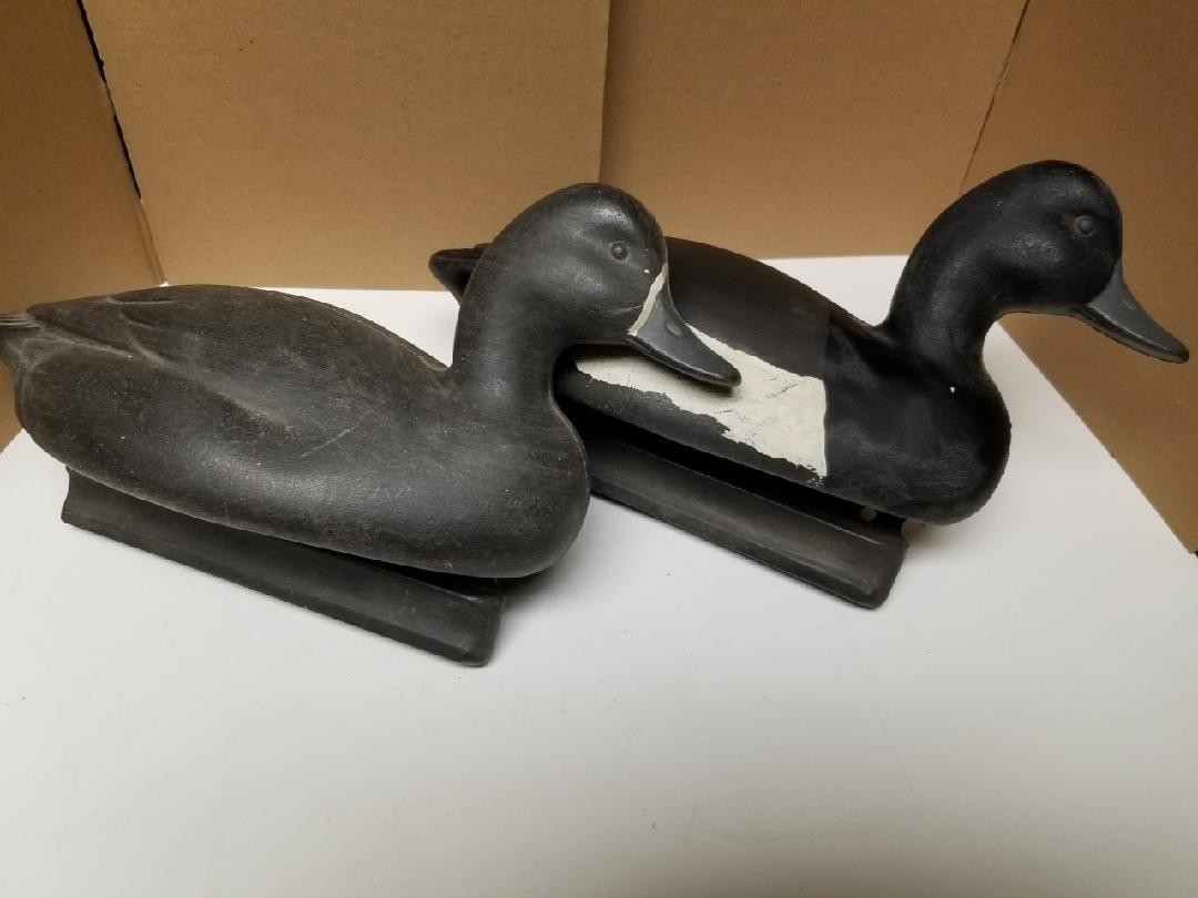 15″ Plastic Flambeau Tex Wirtz Bluebill Duck Decoy Lot