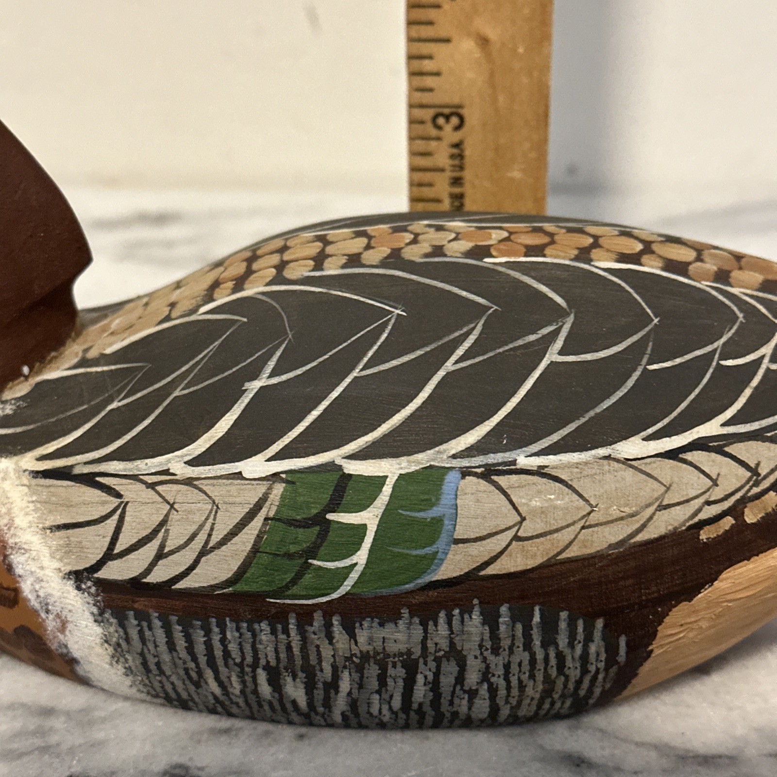 Reginald Trevisan Wood Mallard Duck Decoy Hand Made & Painted Signed Dated 1981