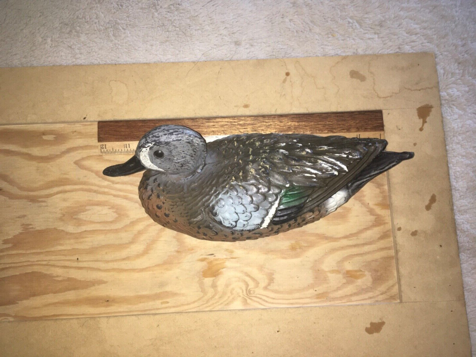 2 Vintage Drake Blue Wing Teal Duck Decoy Model 900-5070 Made in Italy by GARCIA