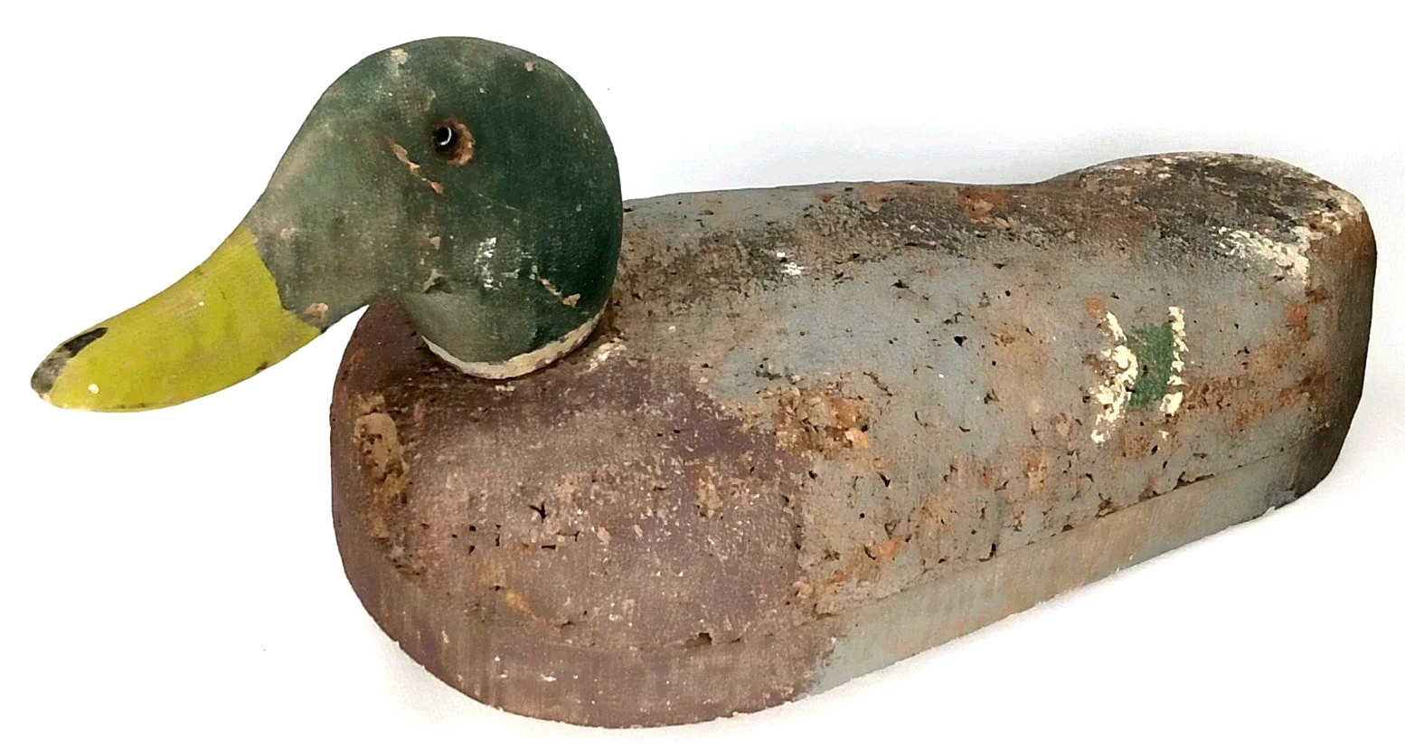 Vintage 1940s Nimrod Dux Duck Decoy With Glass Eyes Made In USA New Arrival