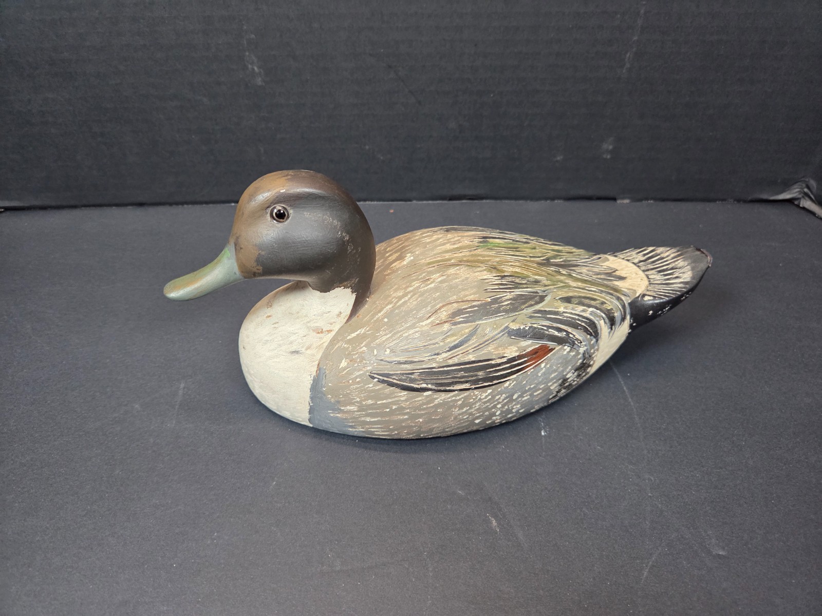 CT Holloway Pintail Drake Duck decoy hand painted textured carved monkton vt