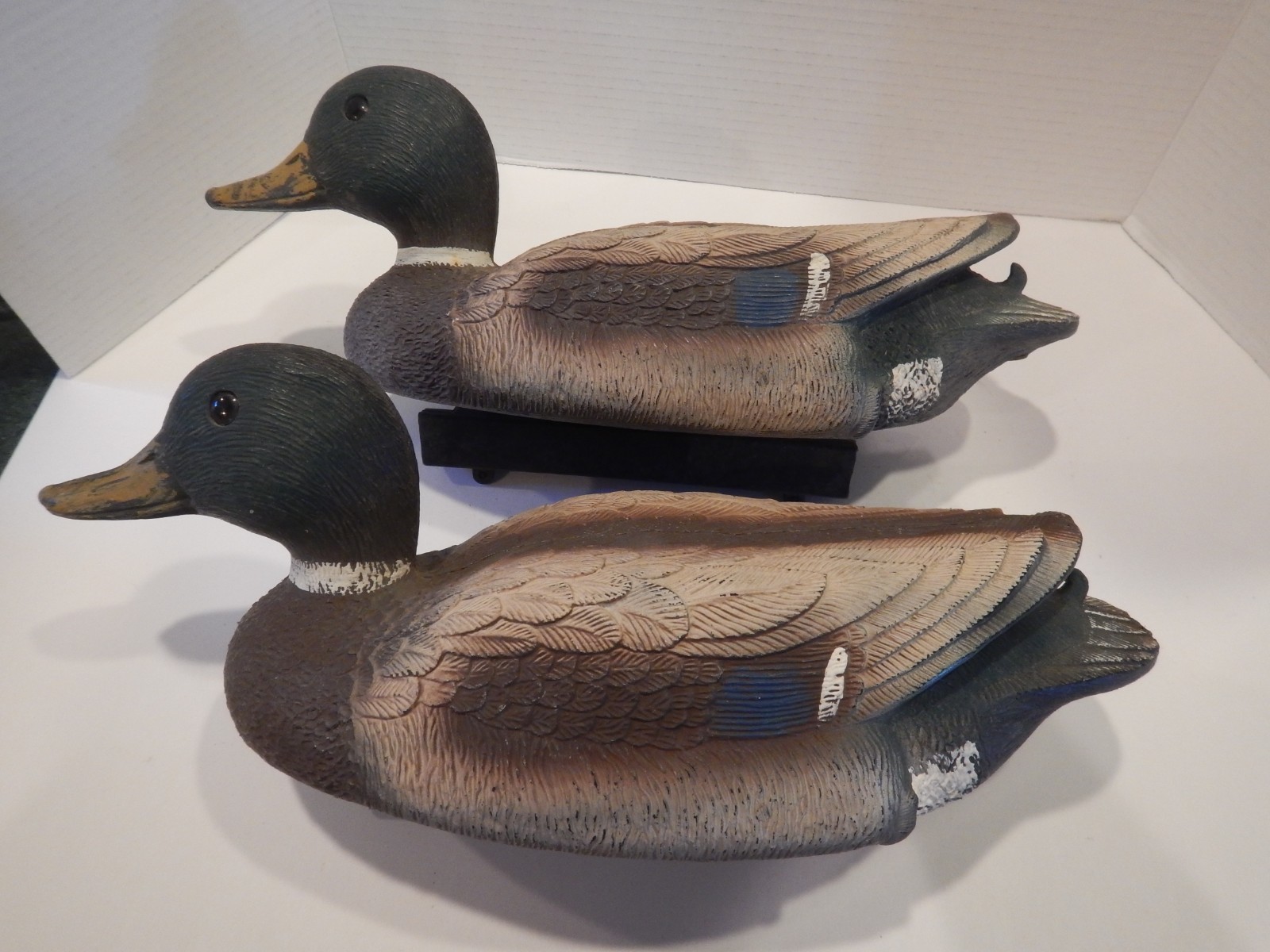 Vintage Flambeau Mallard Drake Duck Decoy Cabin Decor USA Lot of 2 (L17)