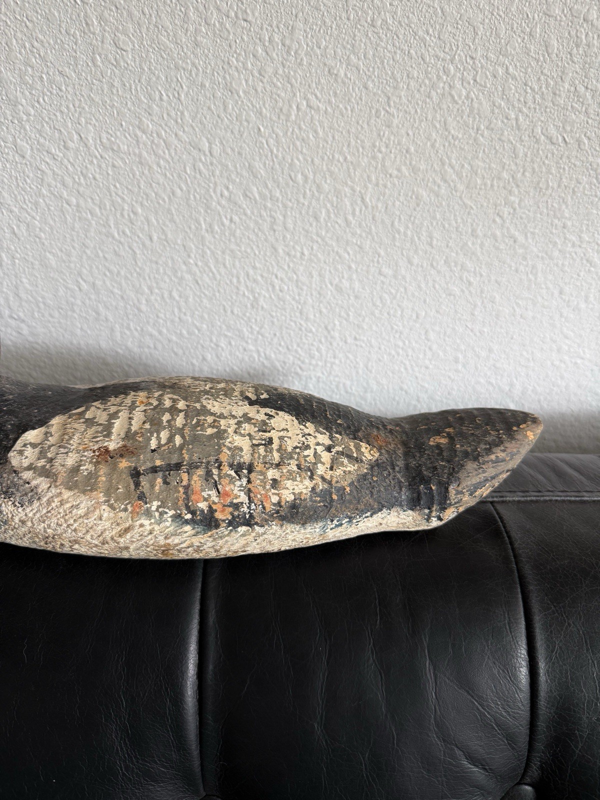 Antique Victor Animal Trap Company Wood Hand Carved and Painted Duck Decoy