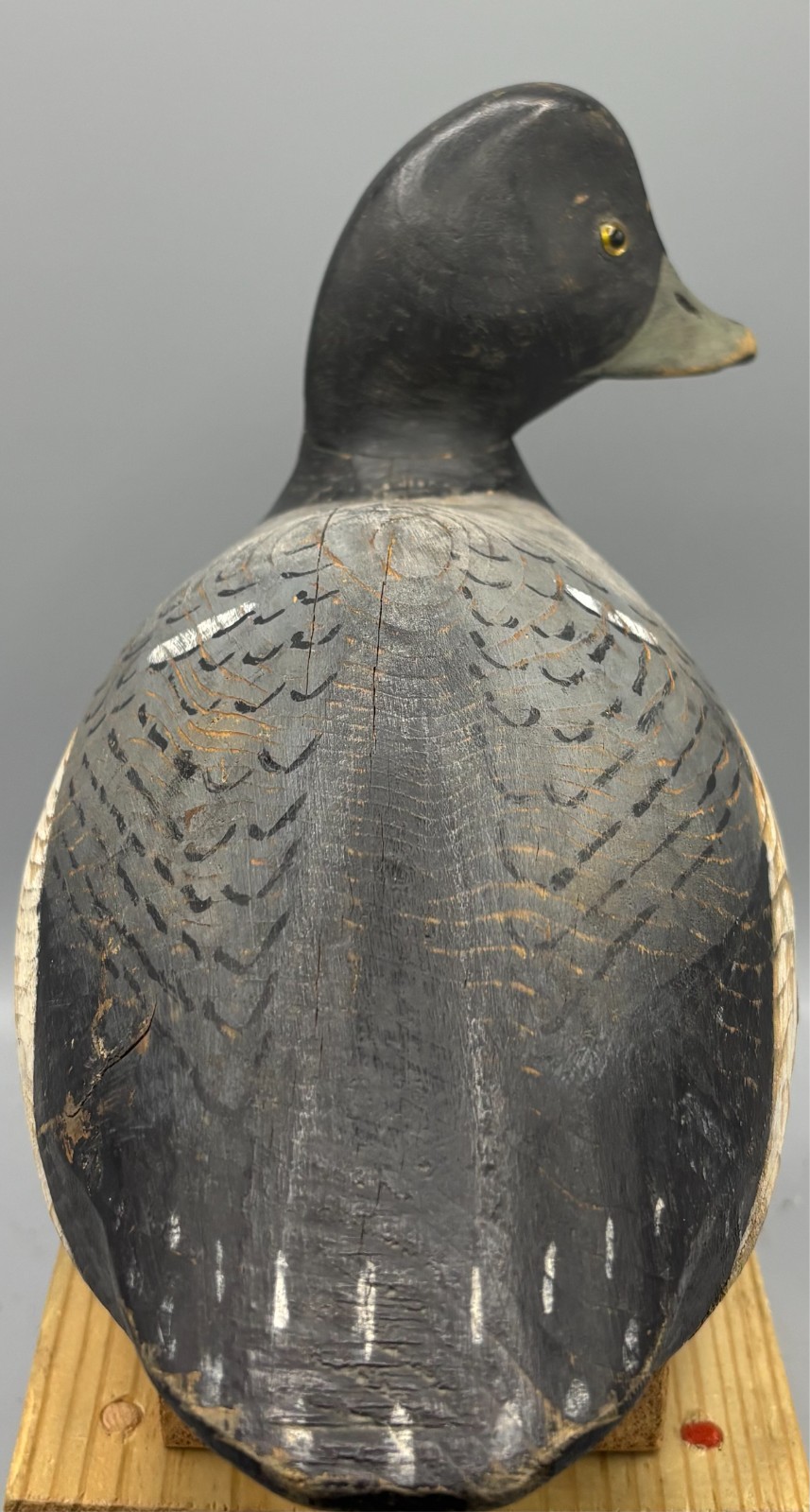 *ORIGINAL PAINT* HAROLD WILKINS (1877-1965) OWEN SOUND BLUEBILL VINTAGE DECOY