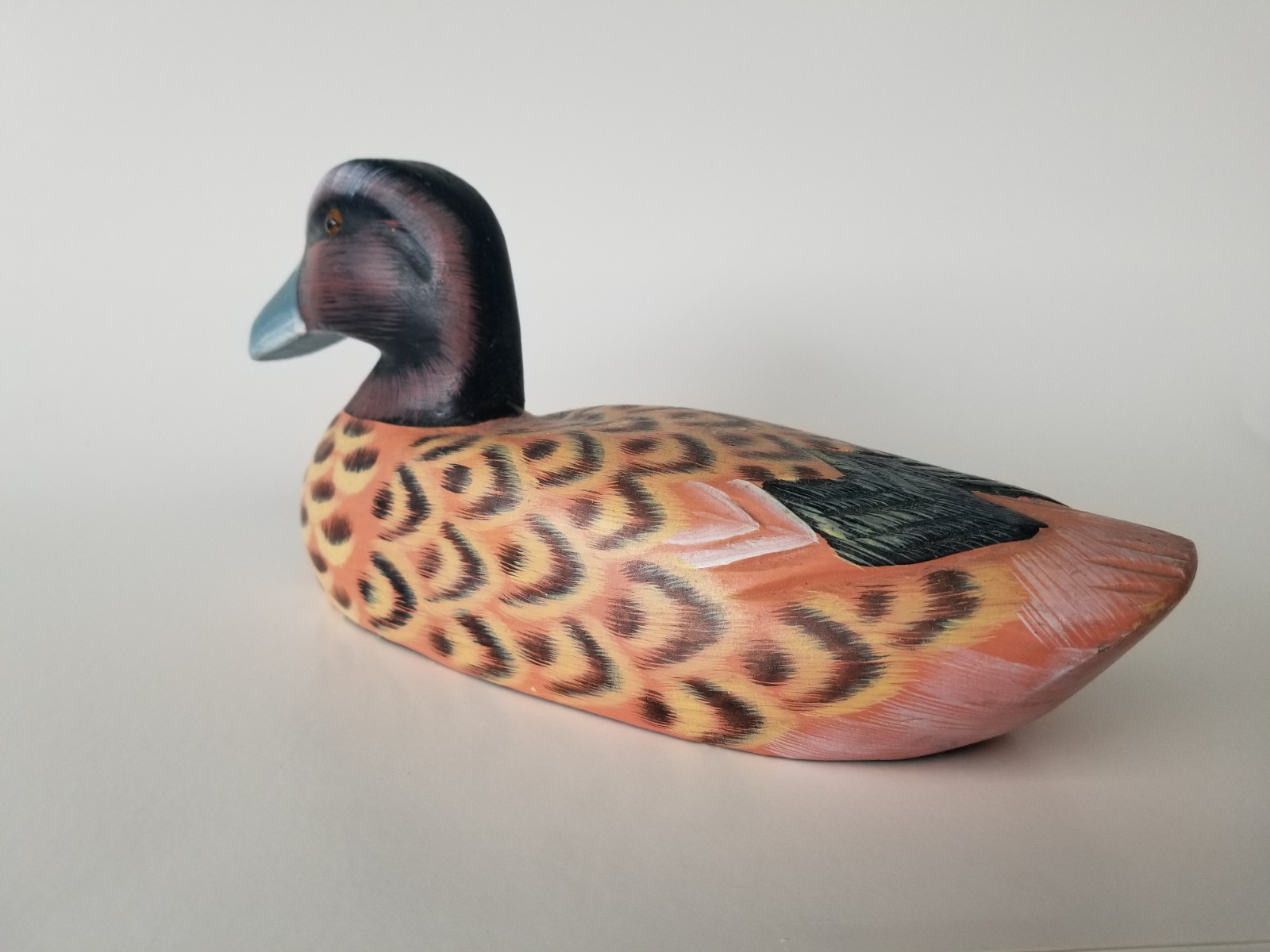Vintage Hand Carved Hand Painted Wooden 10” Folk Art