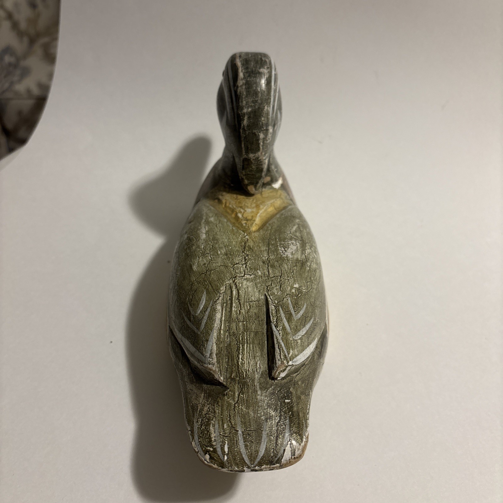 Vintage Hand Carved Widgeon Drake Duck Decoy Glass Eyes Unsigned