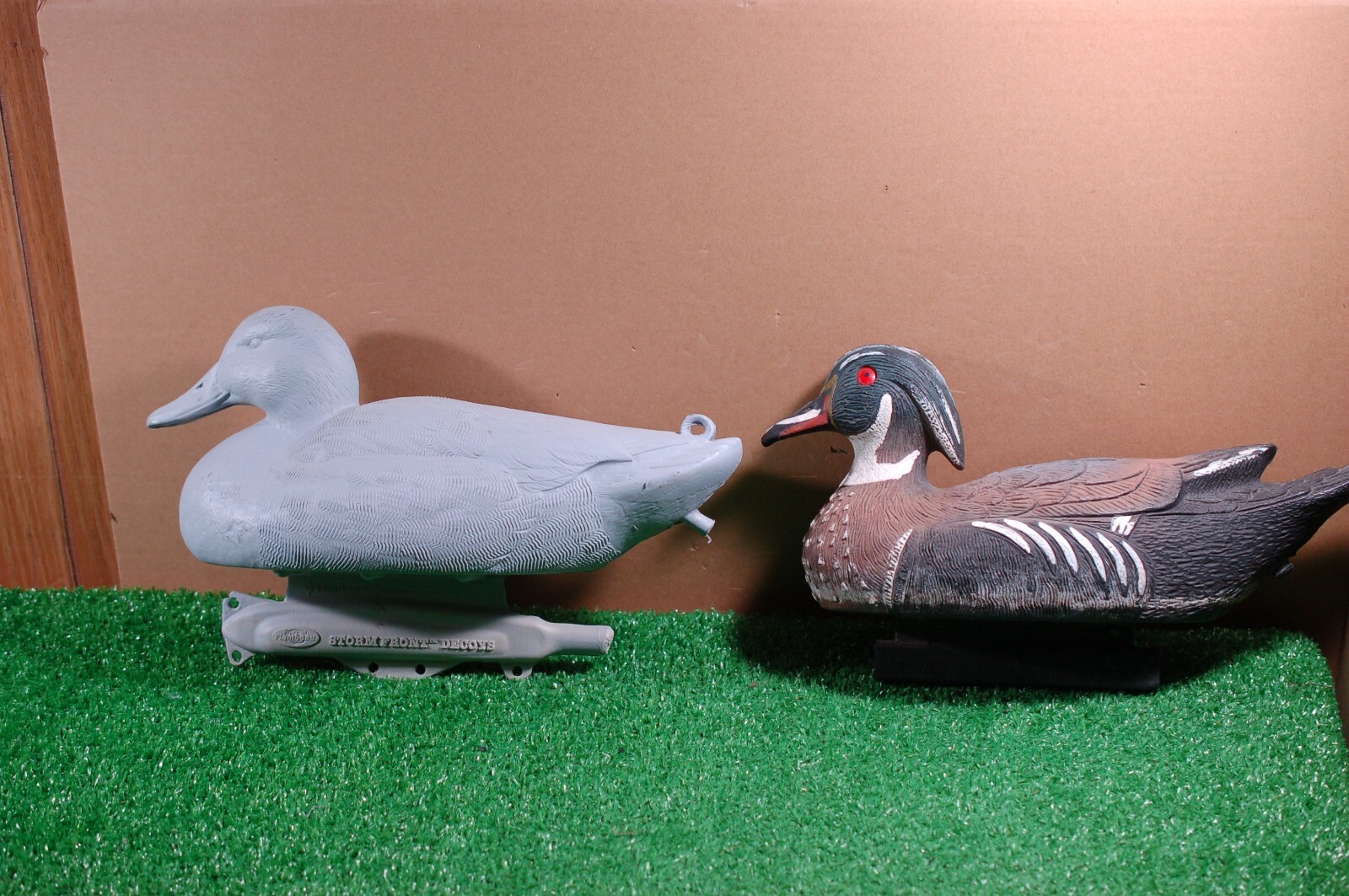 Two Flambeau hollow plastc Duck decoys