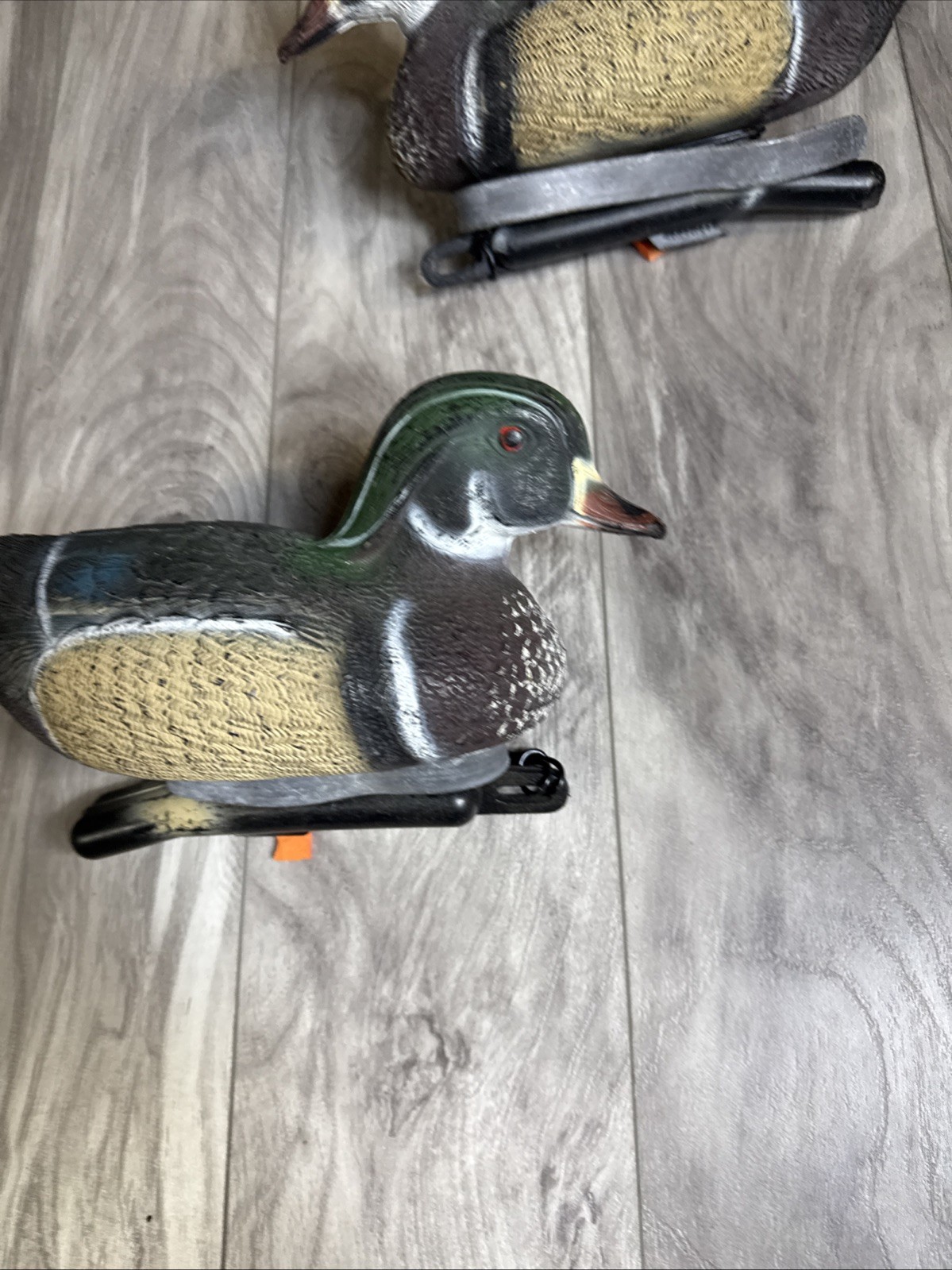 Lot 2 Vintage Sport Plast DUCK DECOYS Carry-Lite Italy Hollow Body Water Fill